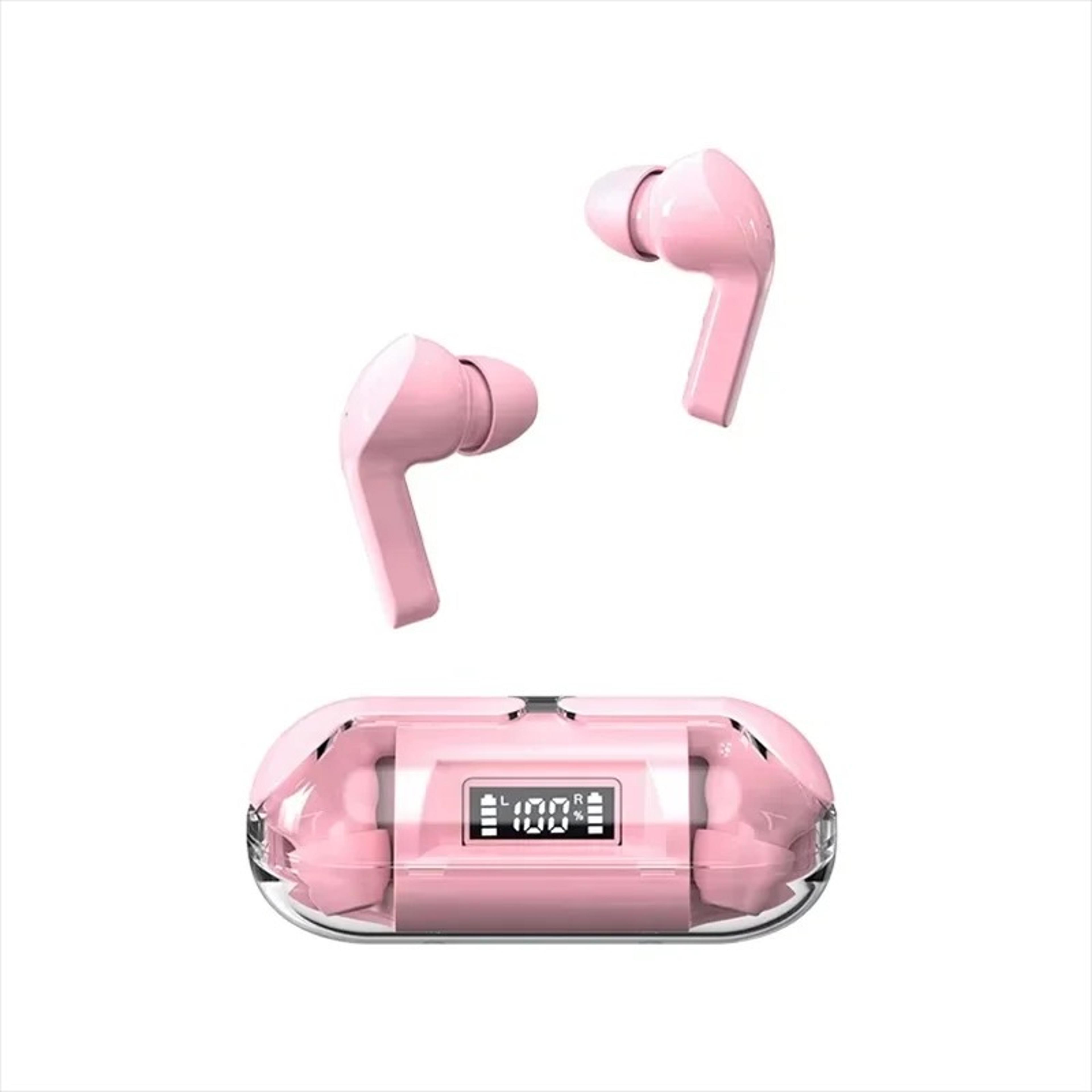 bluetooth earbuds with led display wireless noise cancelling sports headset