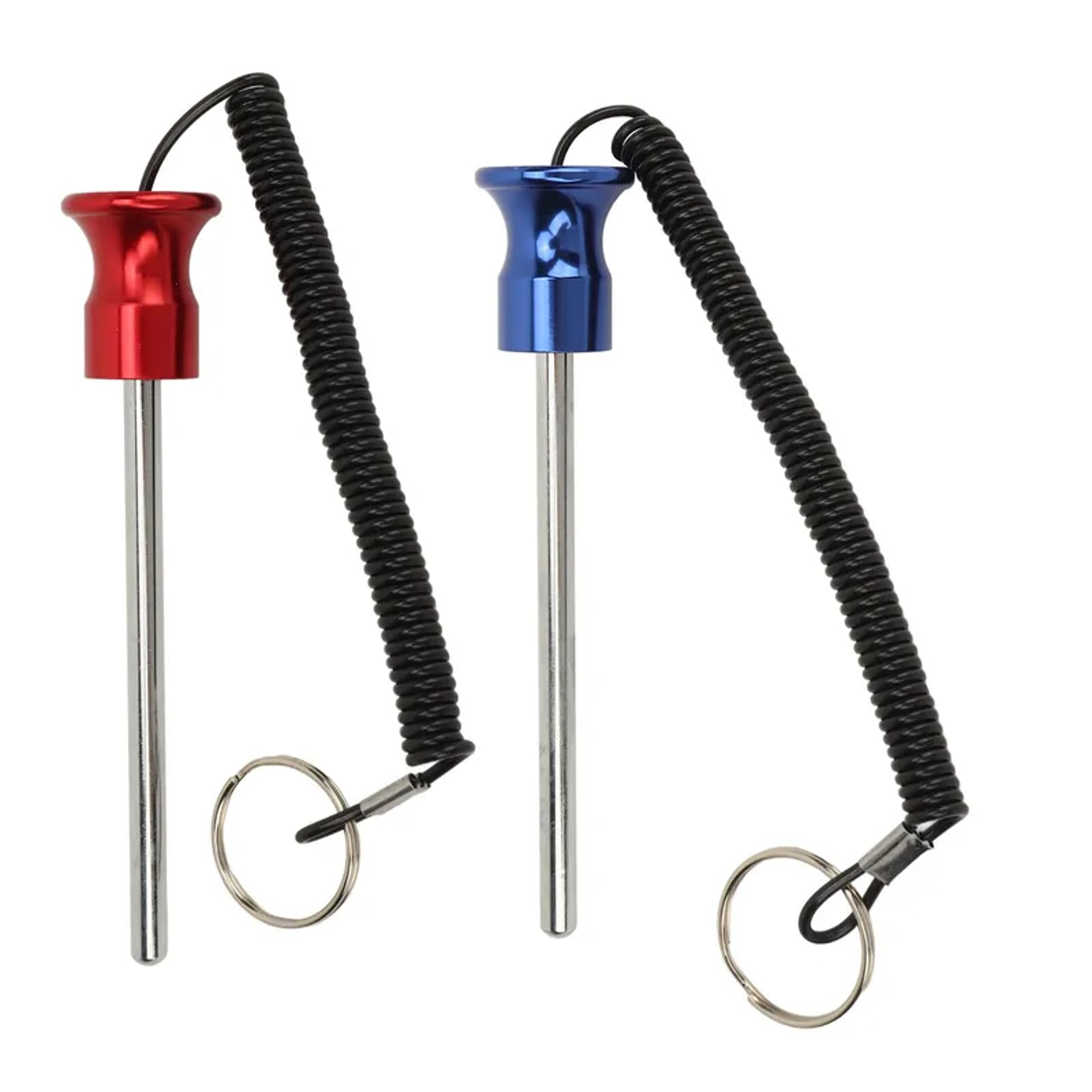 magnetic weight stack selector pin with safety pull cord for weight machines