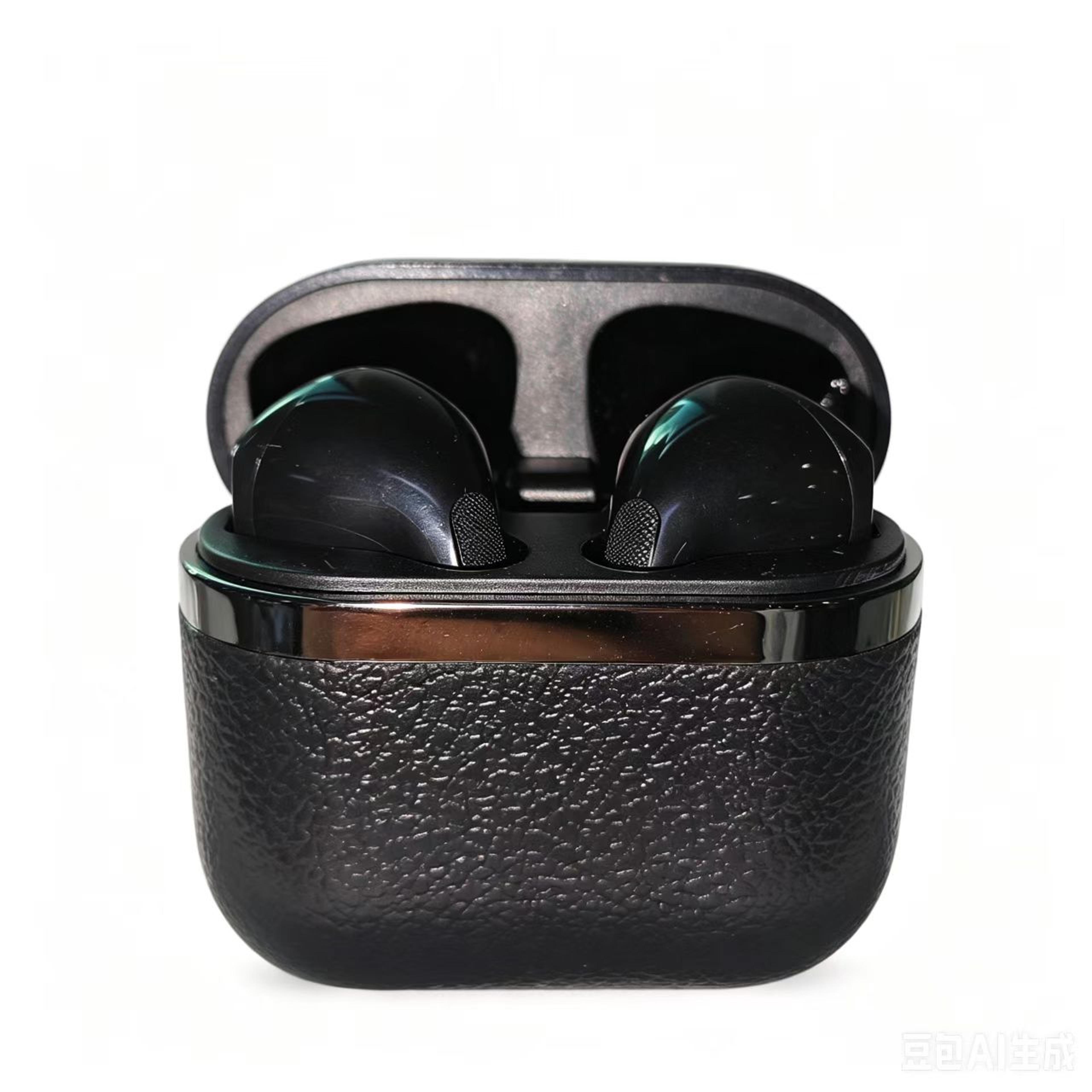 leather case bluetooth earbuds with hifi stereo sound, touch control & 24h playtime