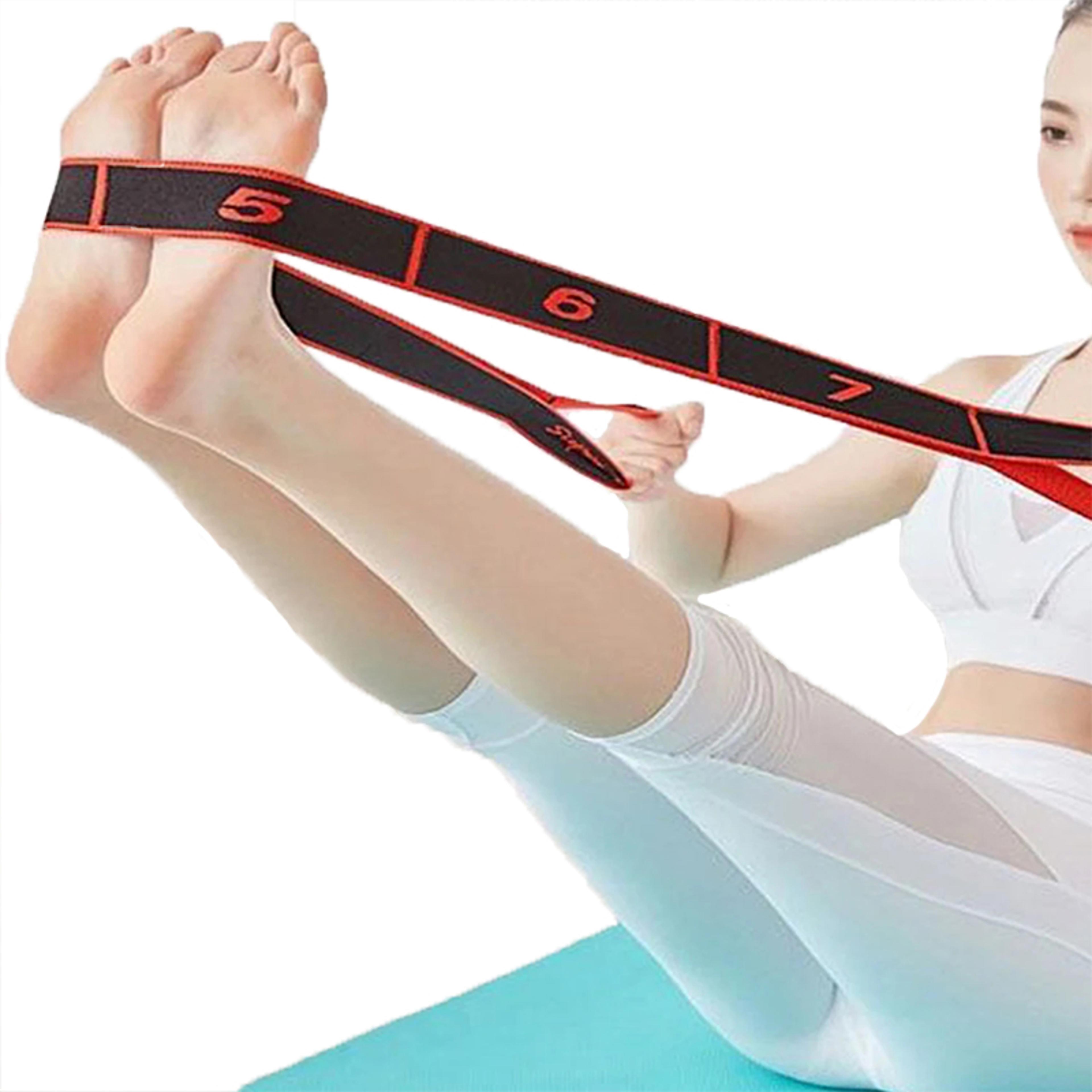 flexalign yoga stretch strap & resistance bands for yoga, pilates & full body flexibility training