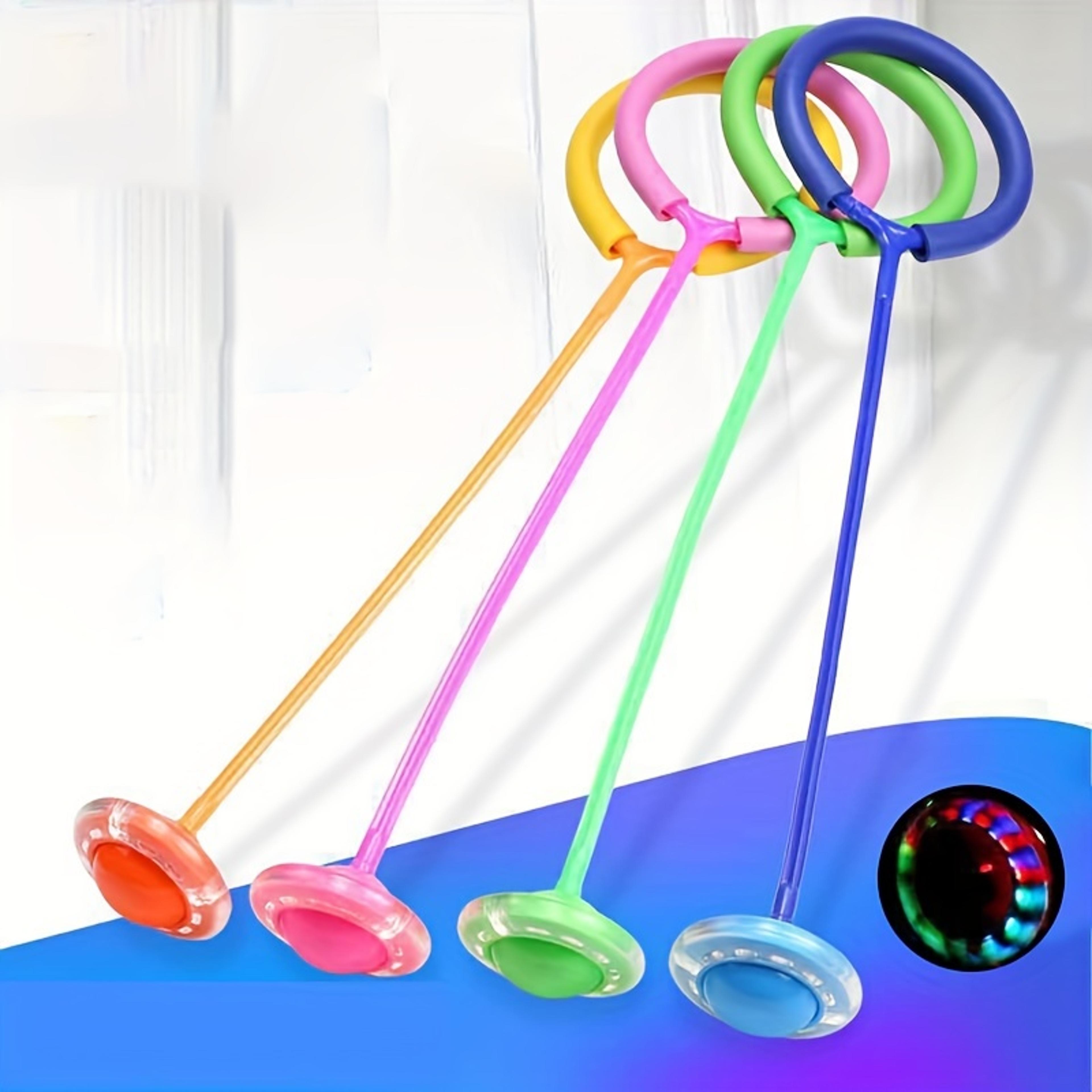 led flashing jump ring ball foldable ankle skip ball for kids & adults outdoor fun