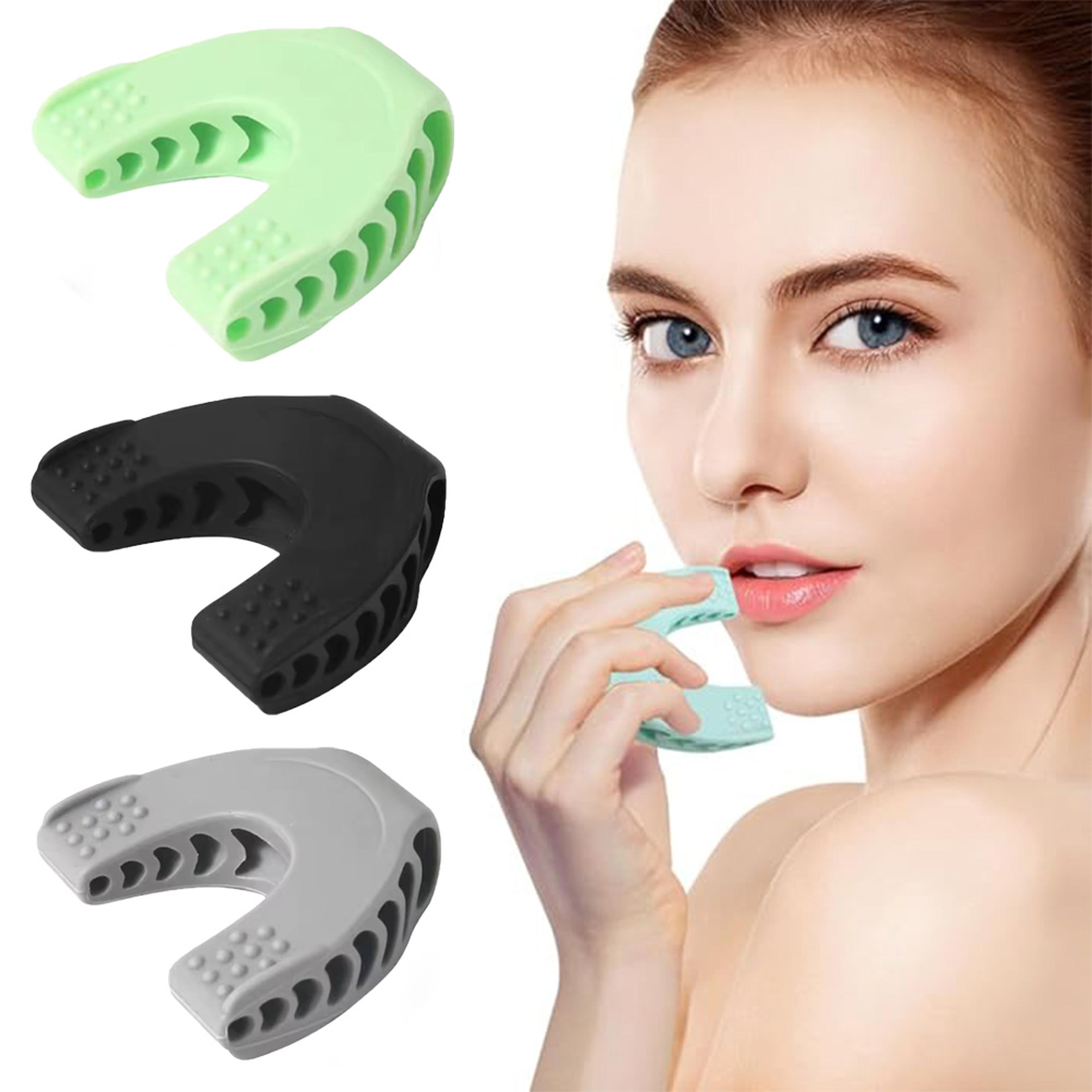 u shape silicone jaw exerciser jawline trainer for facial muscle & neck toning