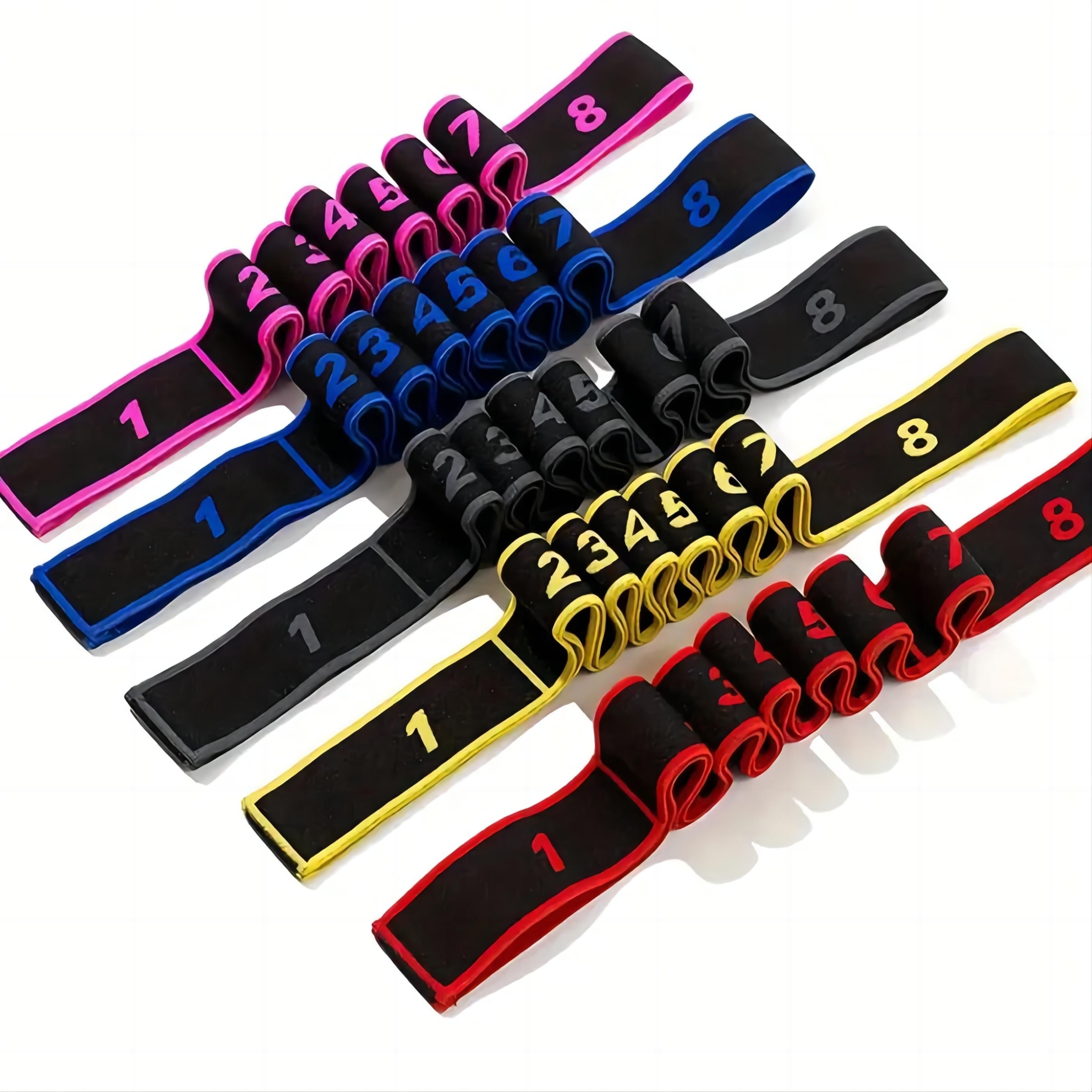flexfit yoga stretch band 8 loop stretching strap for flexibility dance & fitness training