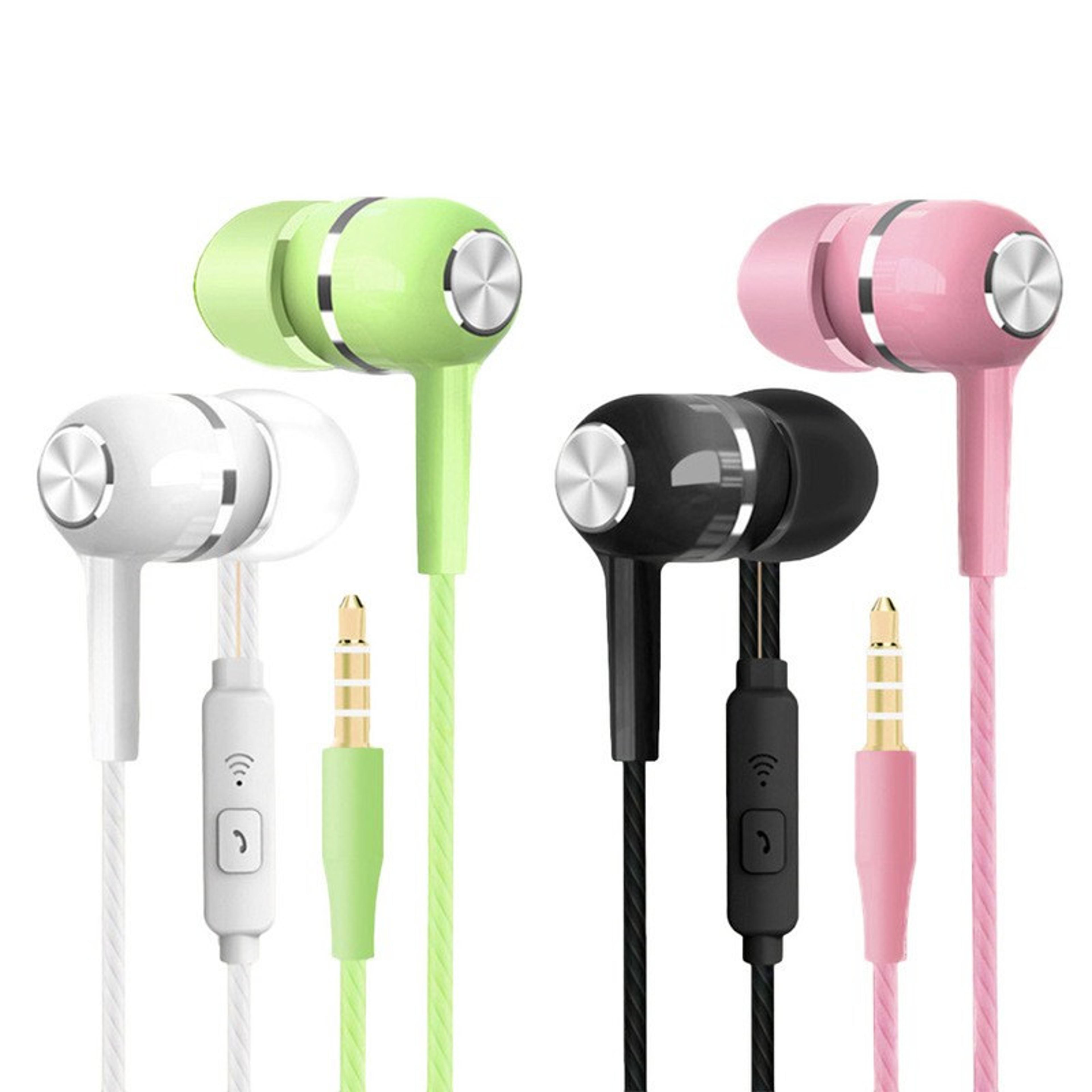 super bass wired earbuds with microphone for android & iphone sport in ear headphones