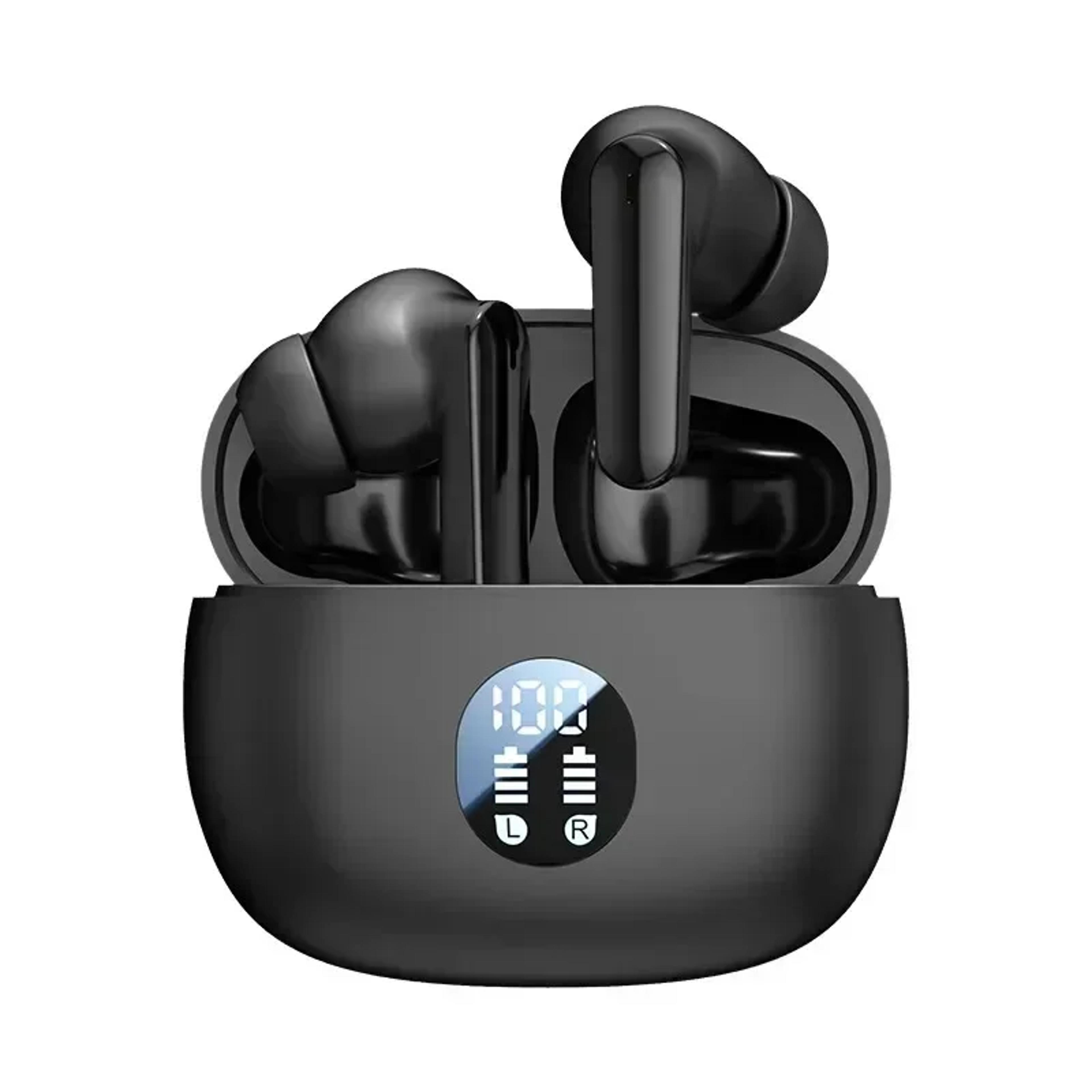 wireless earbuds bluetooth 5.3 enc with led power display and mic