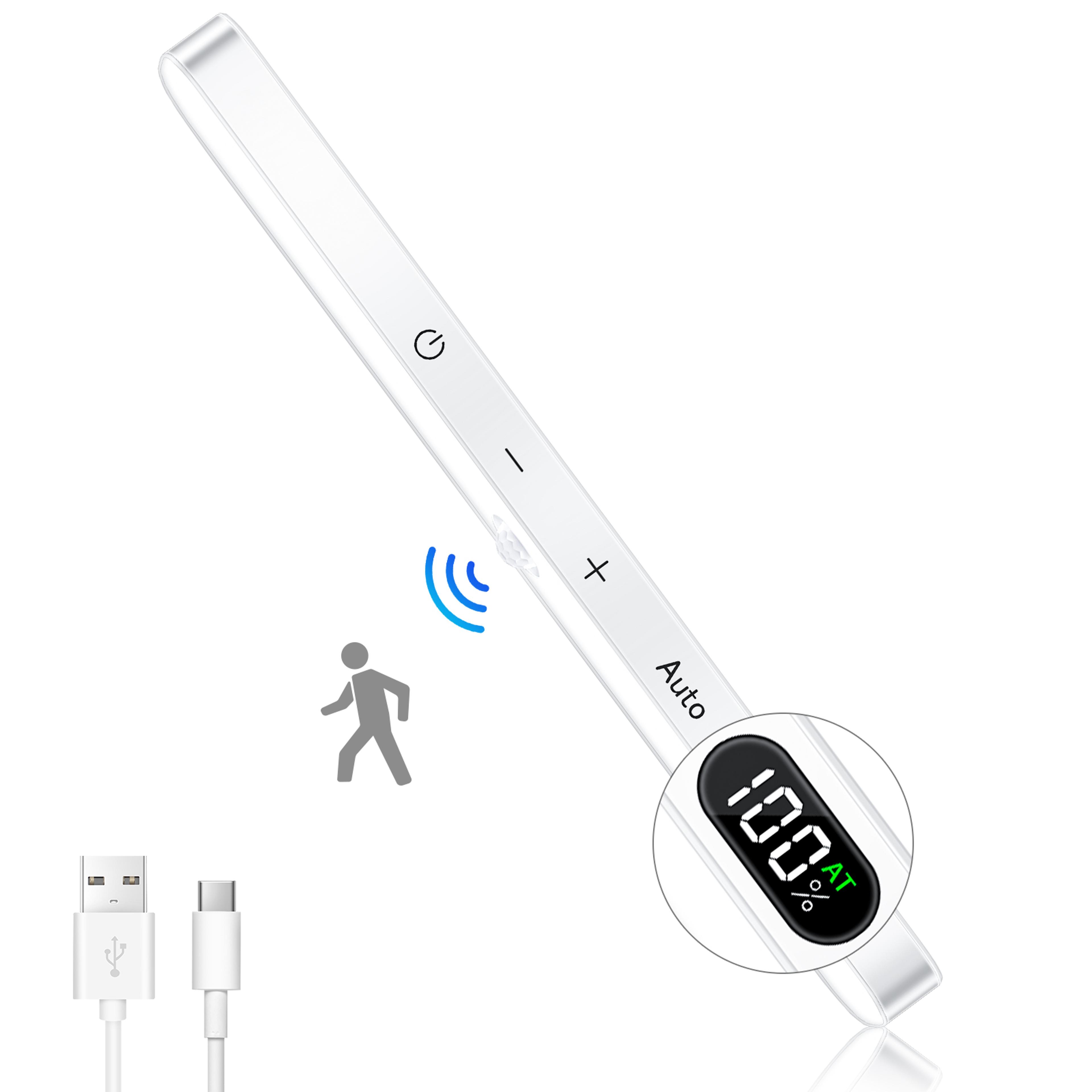 willed 60 led rechargeable under cabinet lights with motion sensor and battery display