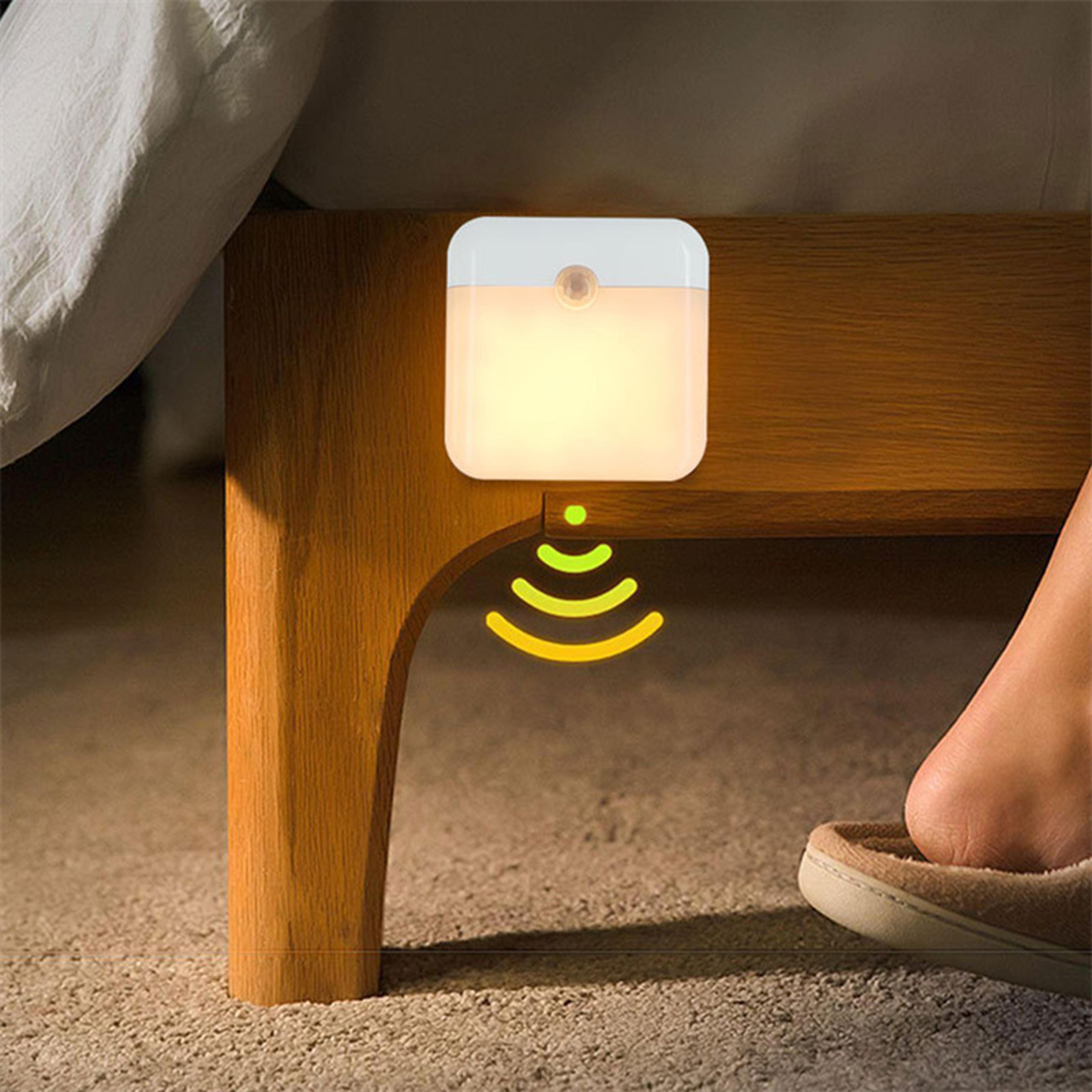 rechargeable motion sensor light usb c led night light for cabinets and stairs