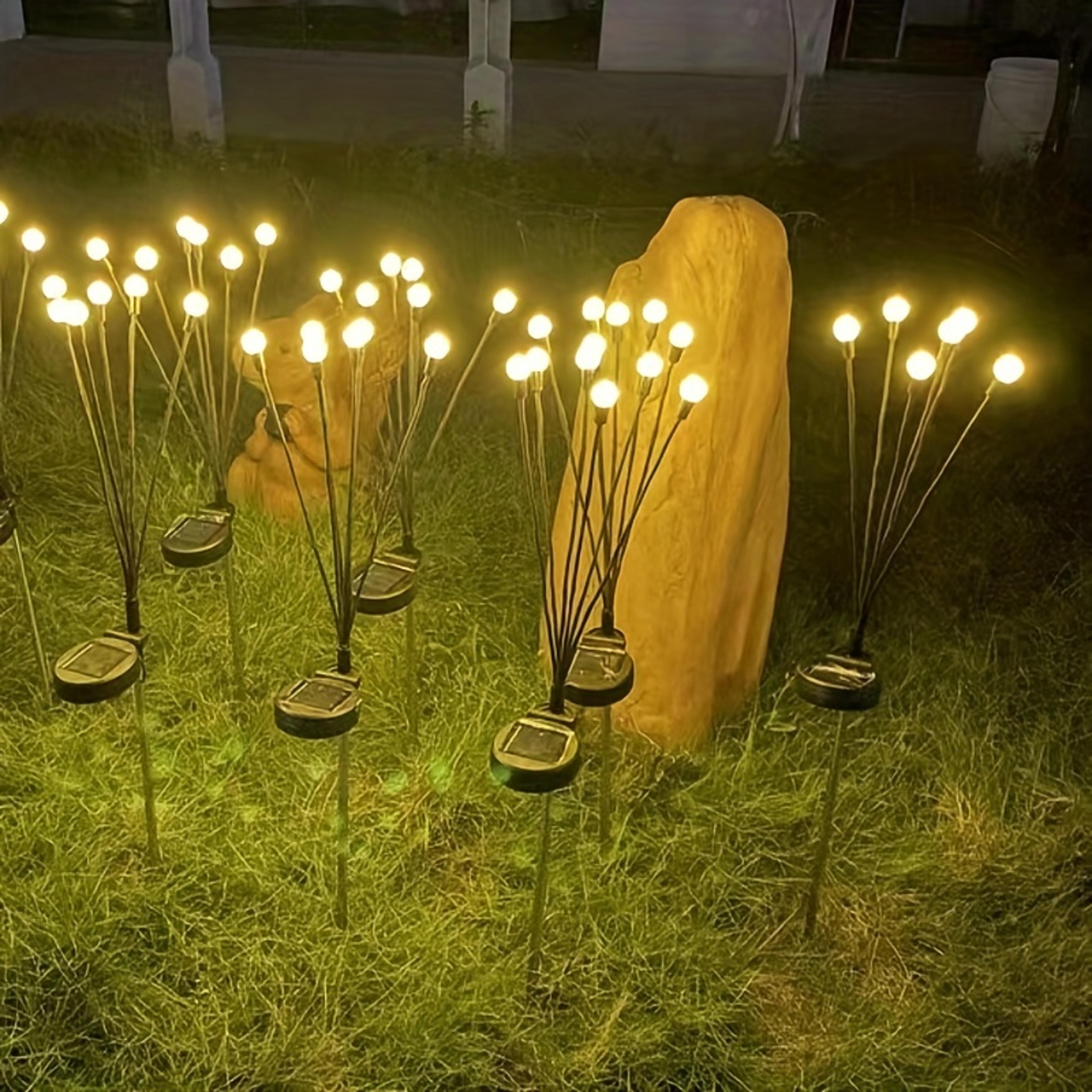 solar firefly garden lights waterproof outdoor landscape lights