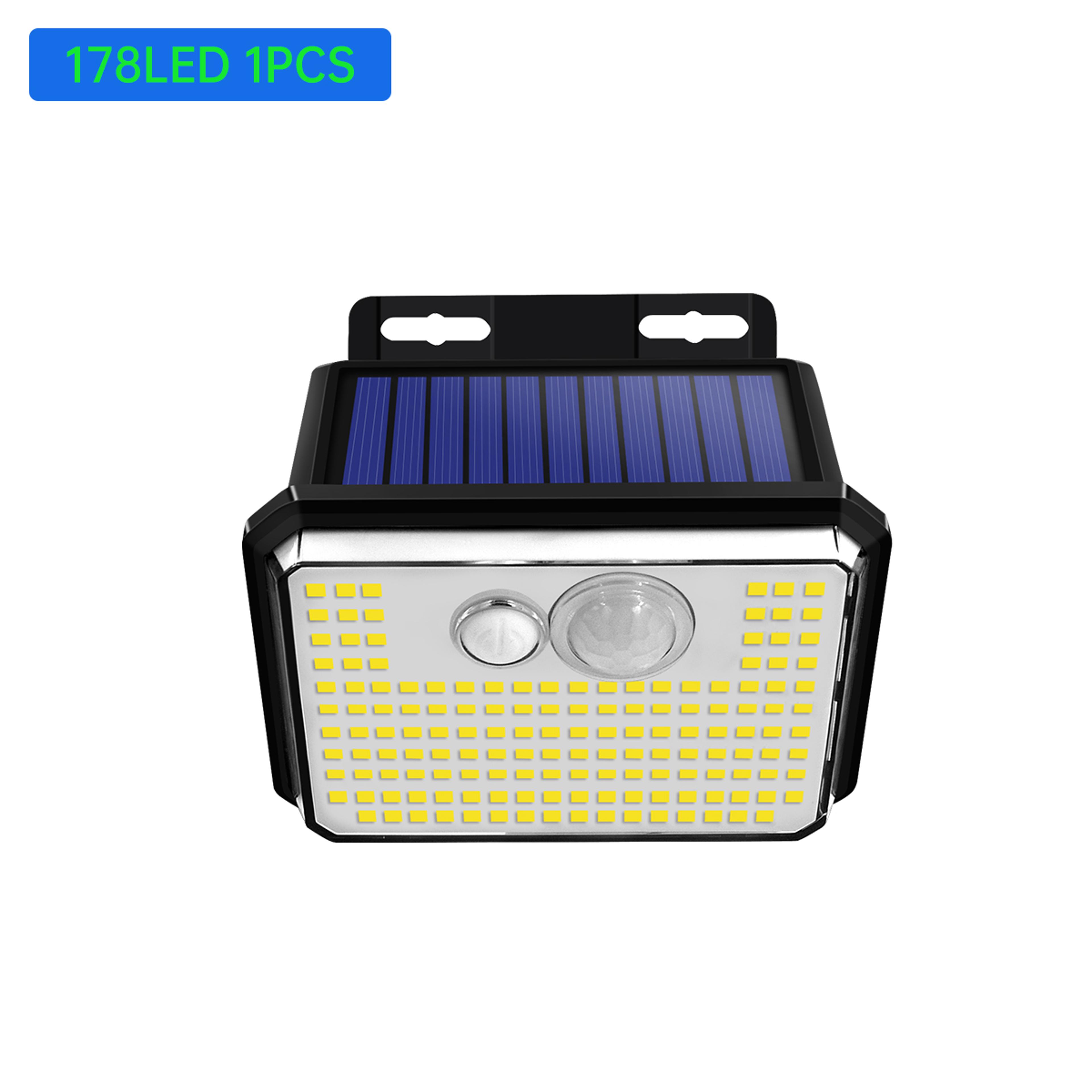 148 led solar motion sensor light waterproof outdoor security wall light with 3 modes