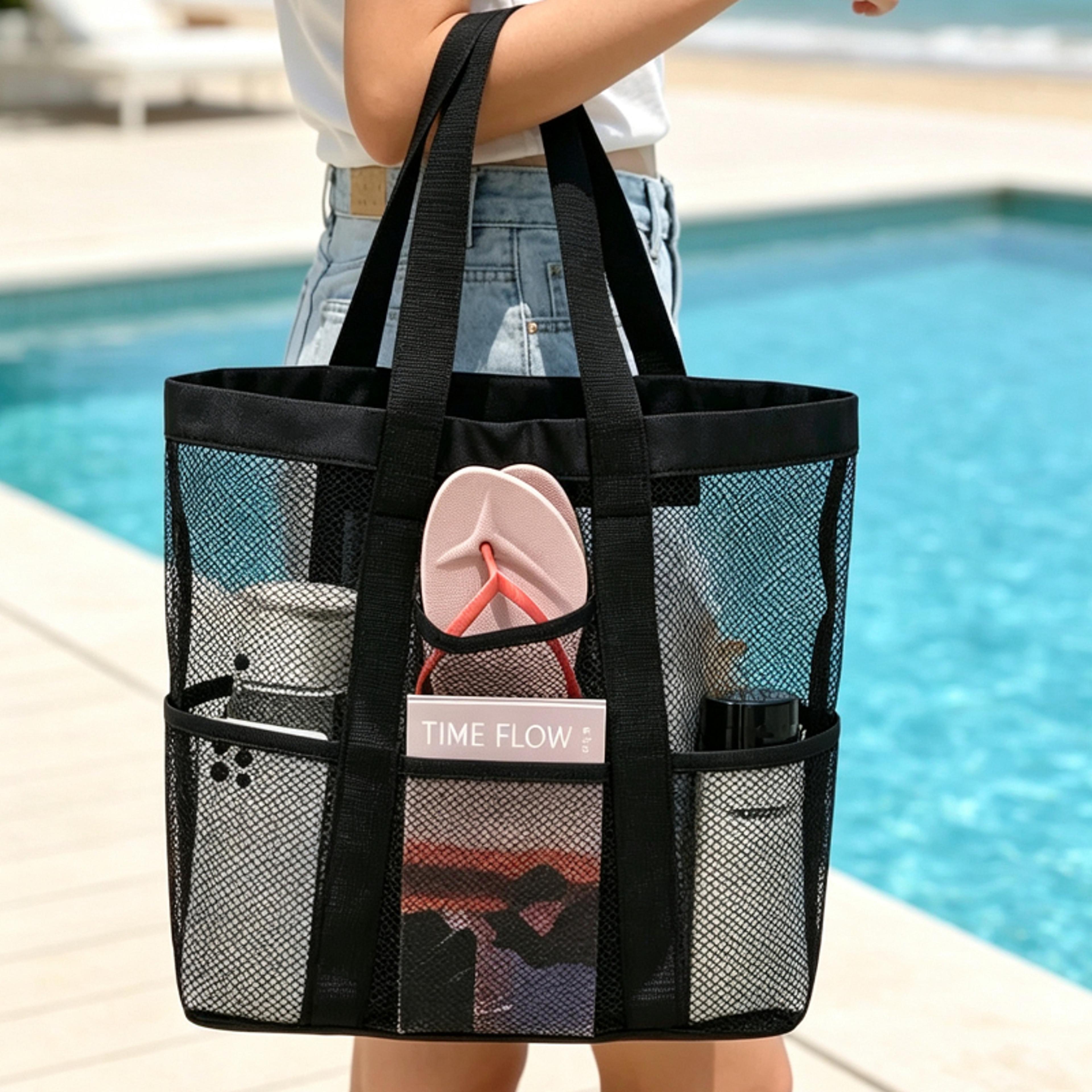 large capacity mesh shower caddy for college dorm travel and beach