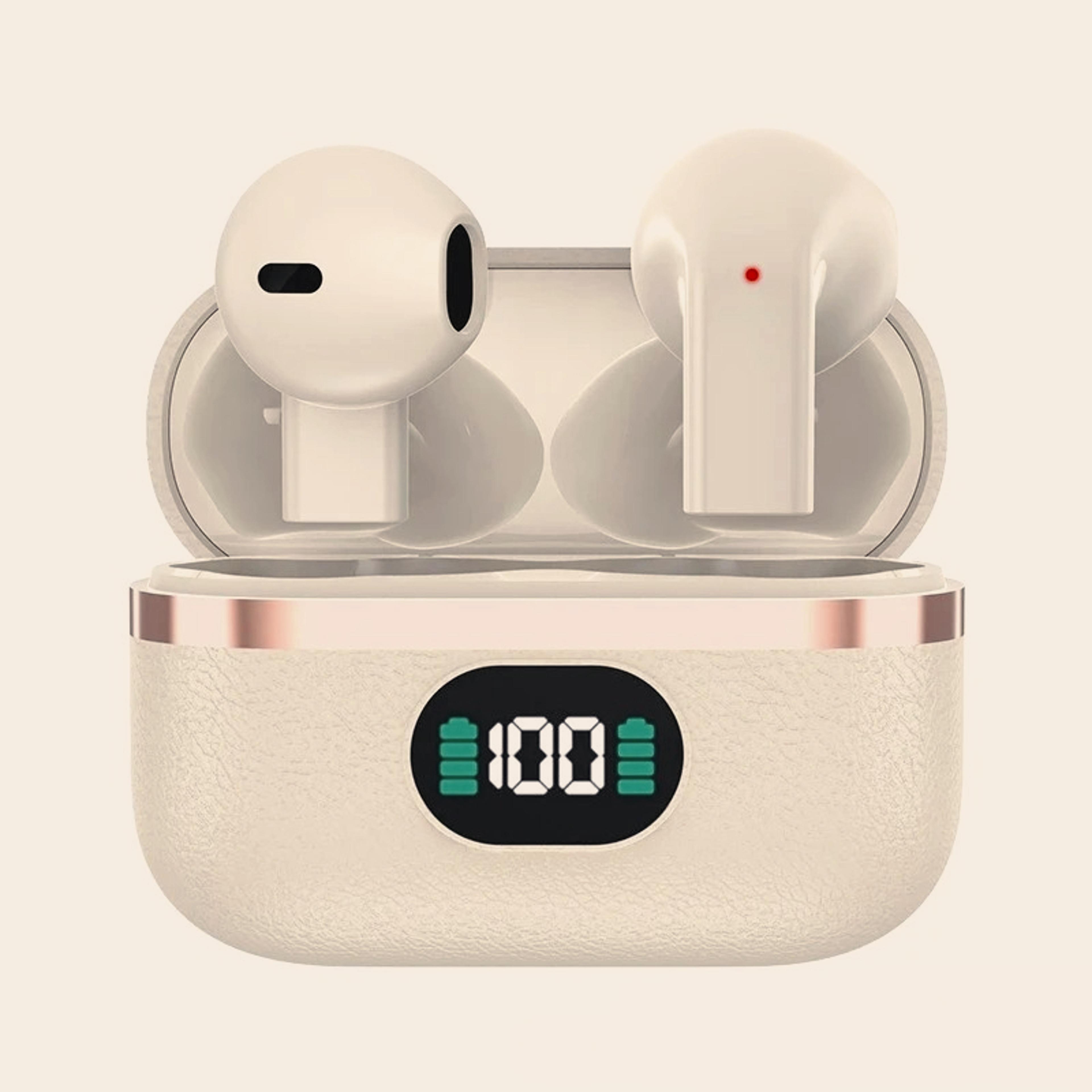bluetooth 5.4 wireless earbuds with mic and battery display