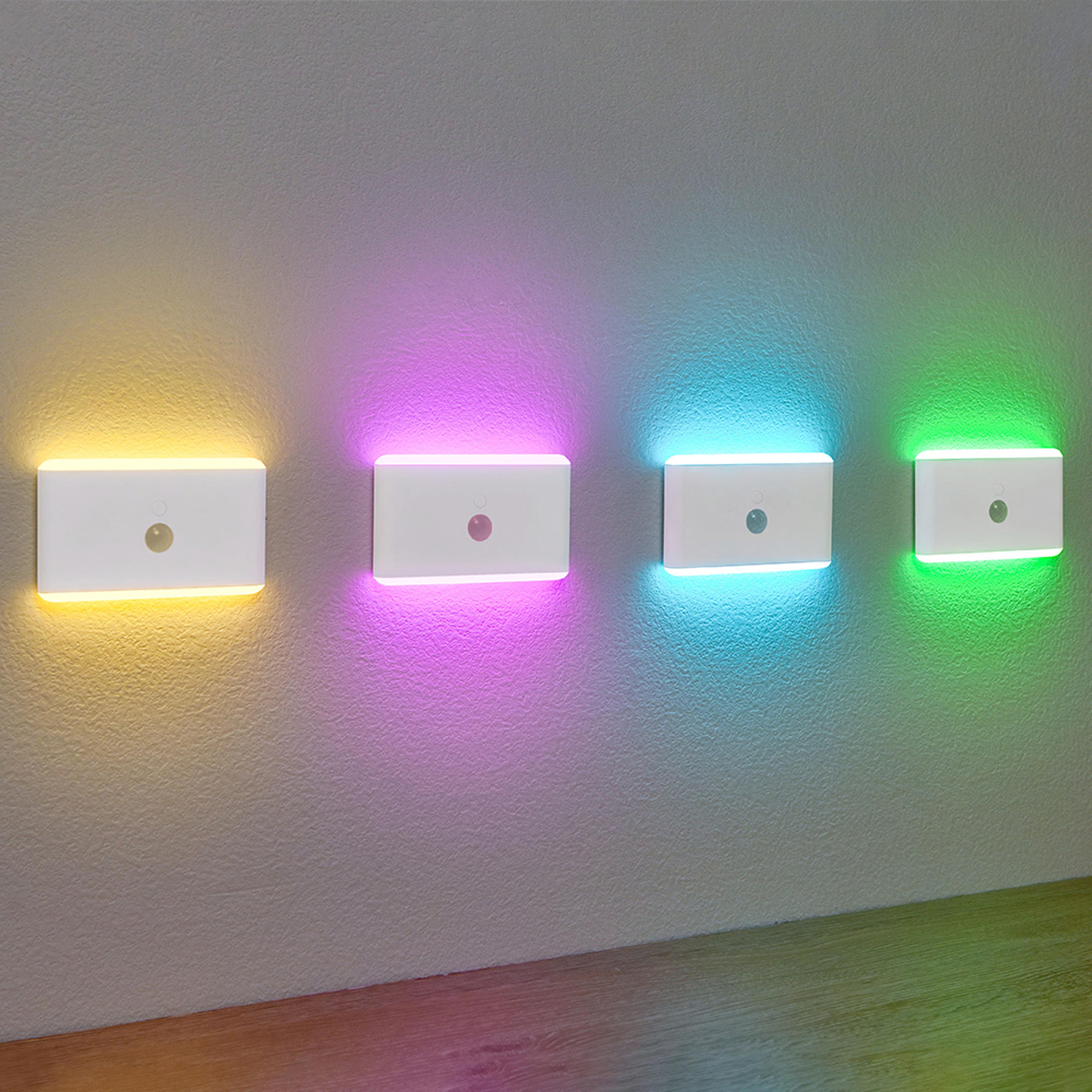 smart motion sensor night light rechargeable led color changing ambient light
