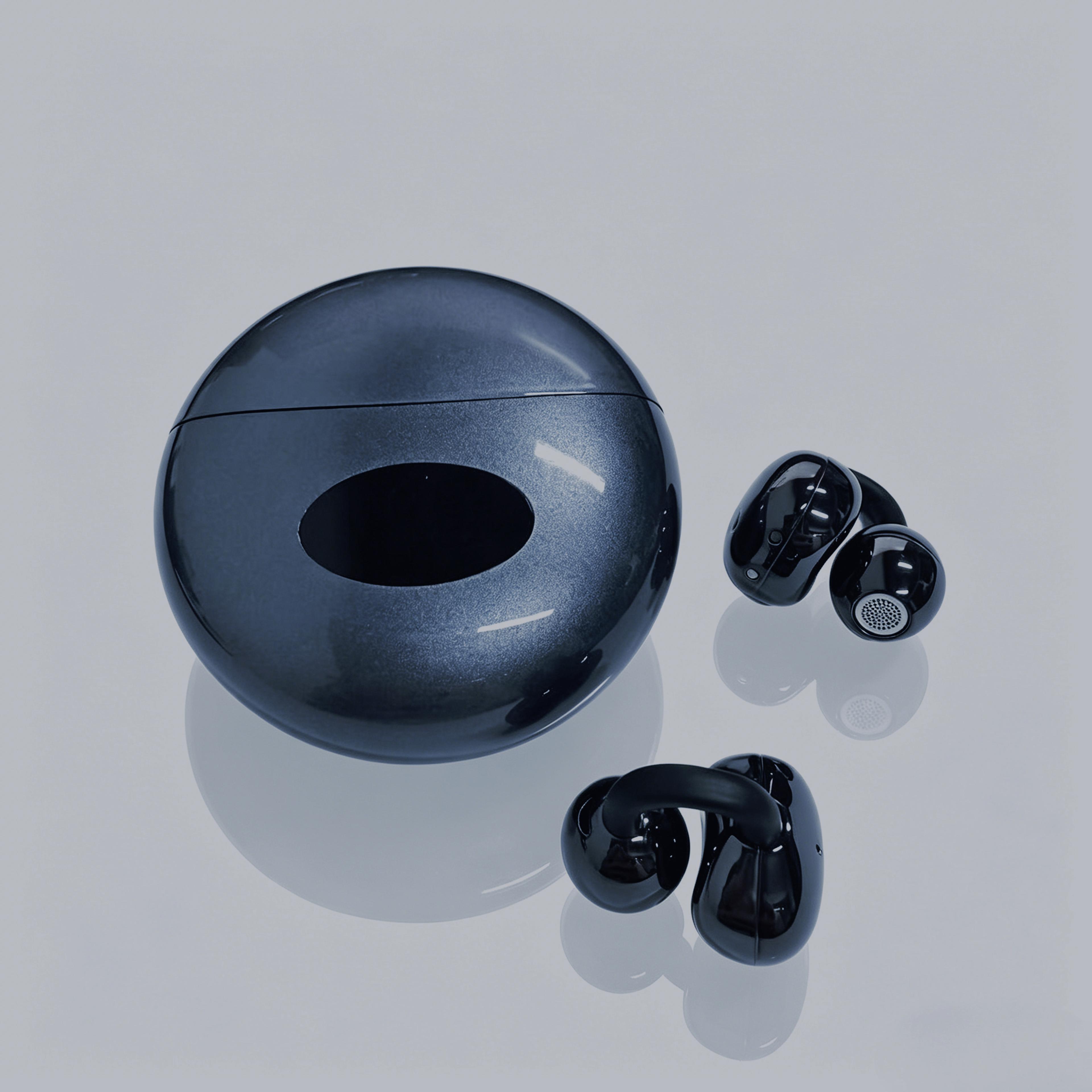 open ear clip on wireless bluetooth earbuds with mic for sports and all day comfort