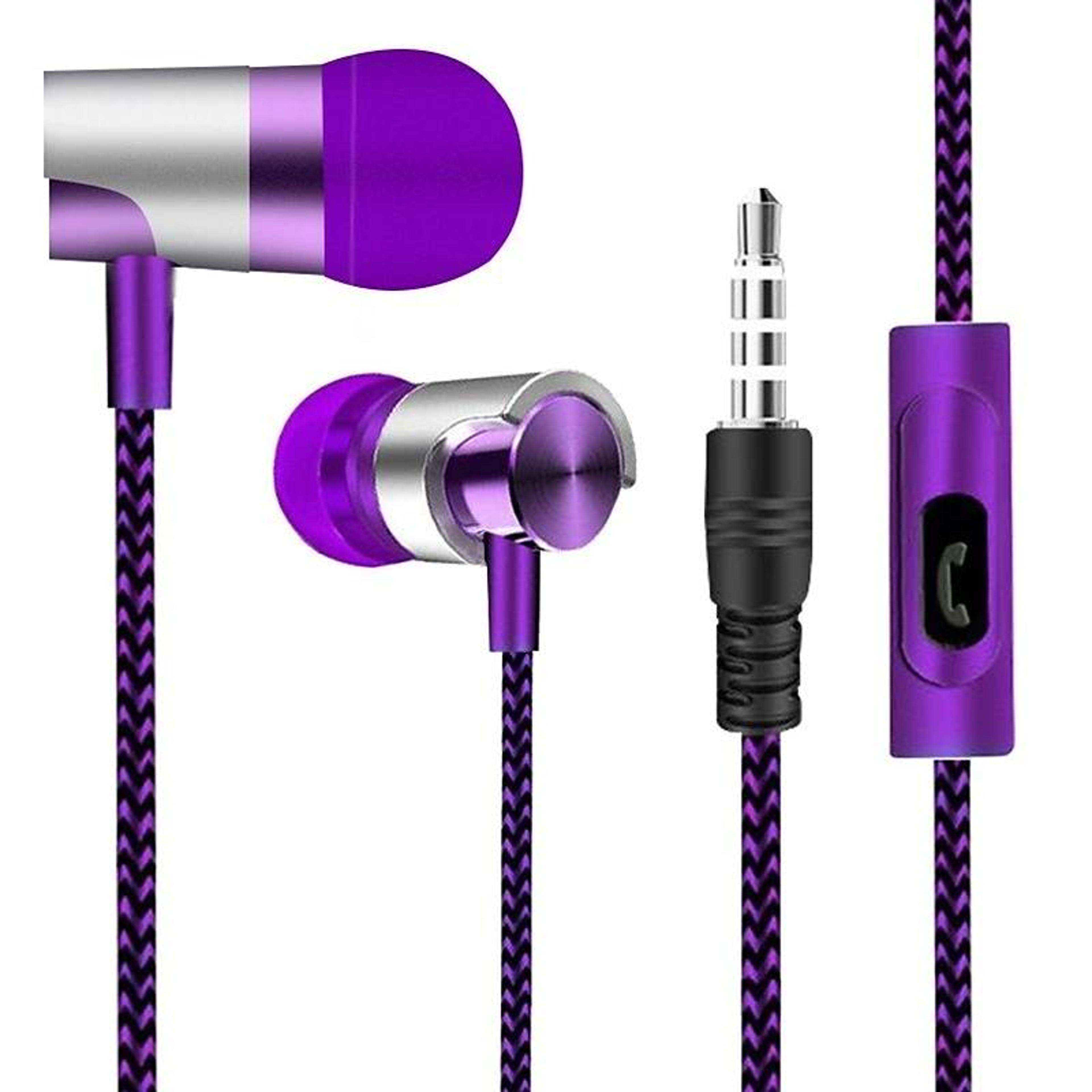 3.5mm wired earphones with noise cancellation hifi stereo in ear headphones