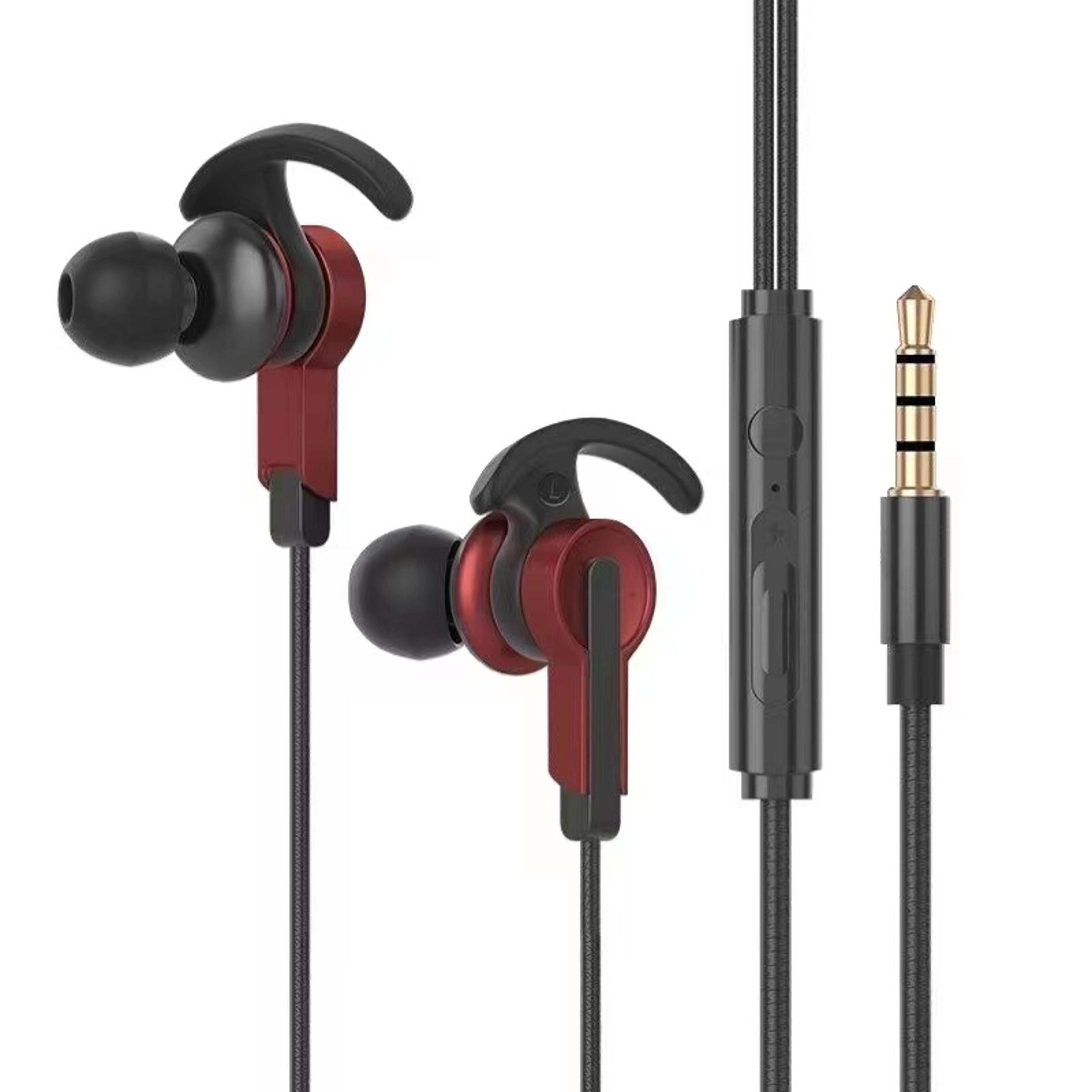3.5mm wired gaming earbuds with microphone and volume control for phone pc