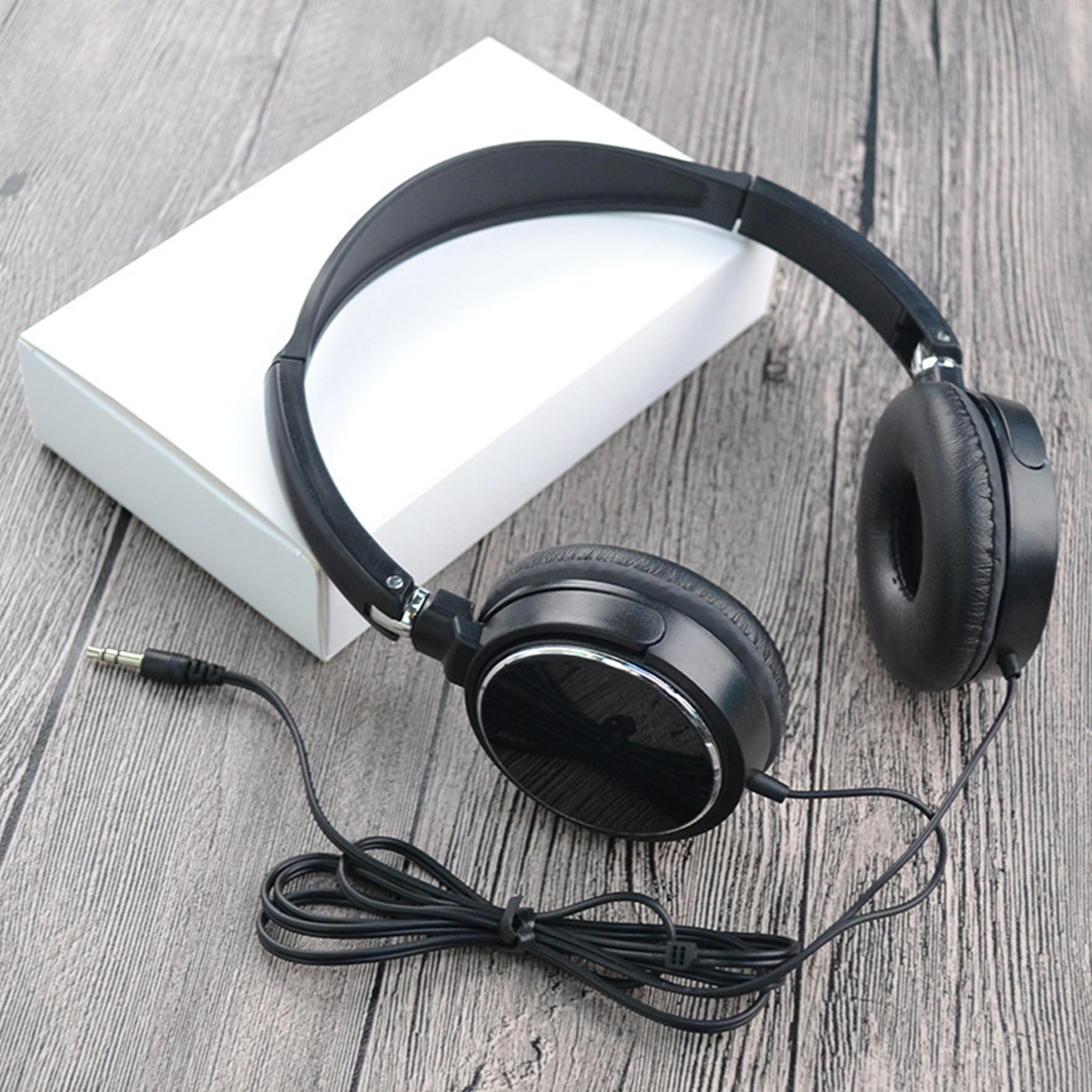foldable 3.5mm wired headphones portable stereo gaming headset