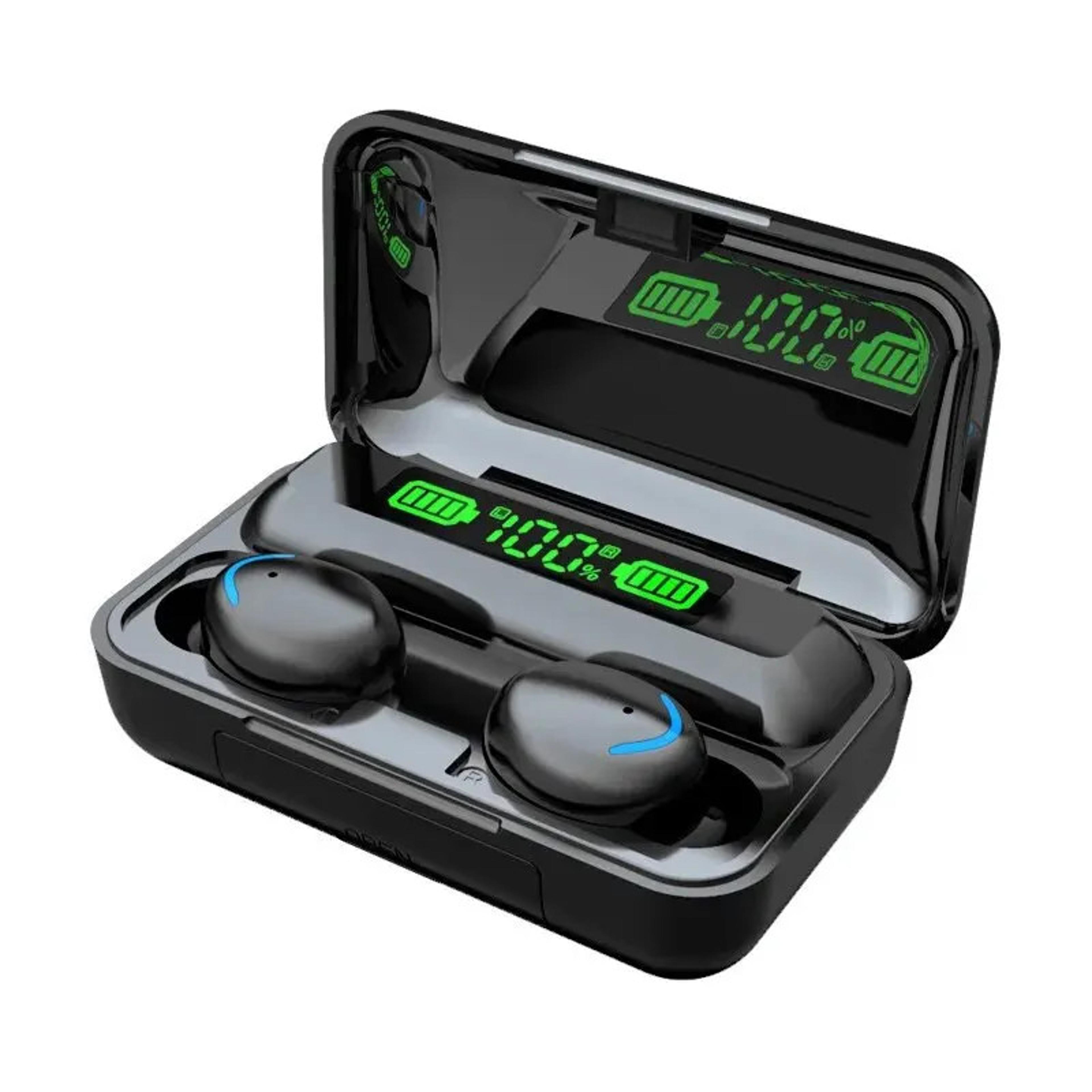f9 wireless earbuds with led display, bluetooth earphones with noise reduction