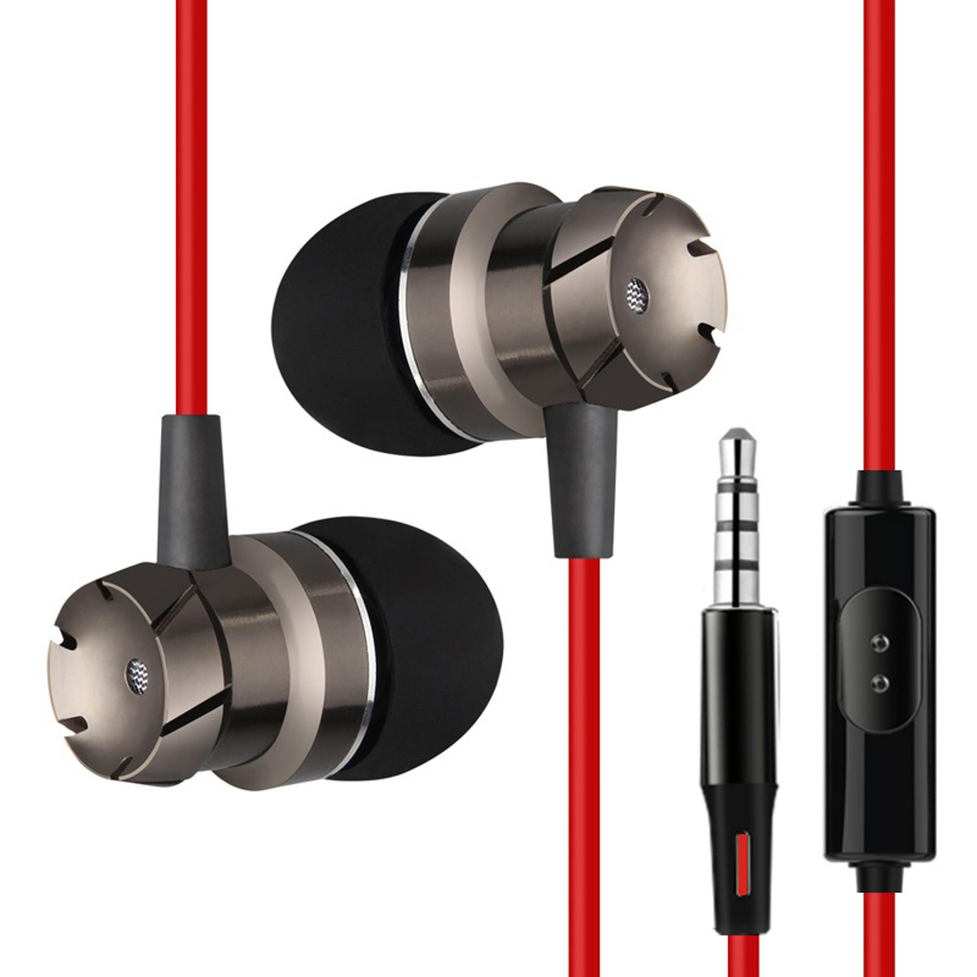 super bass wired earbuds with mic 3.5mm noise isolating gaming earphones