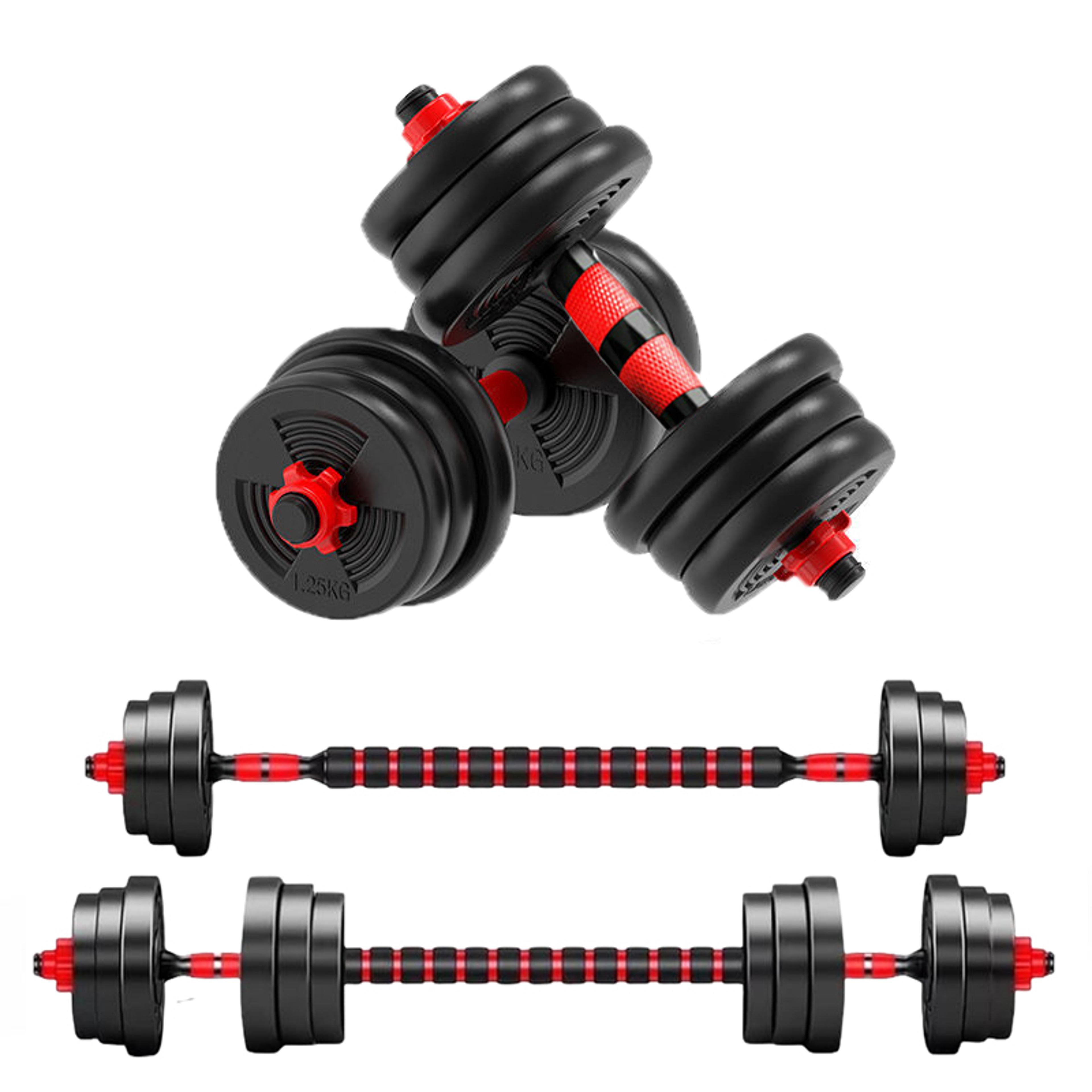 adjustable dumbbell set and barbell set for home gym strength training