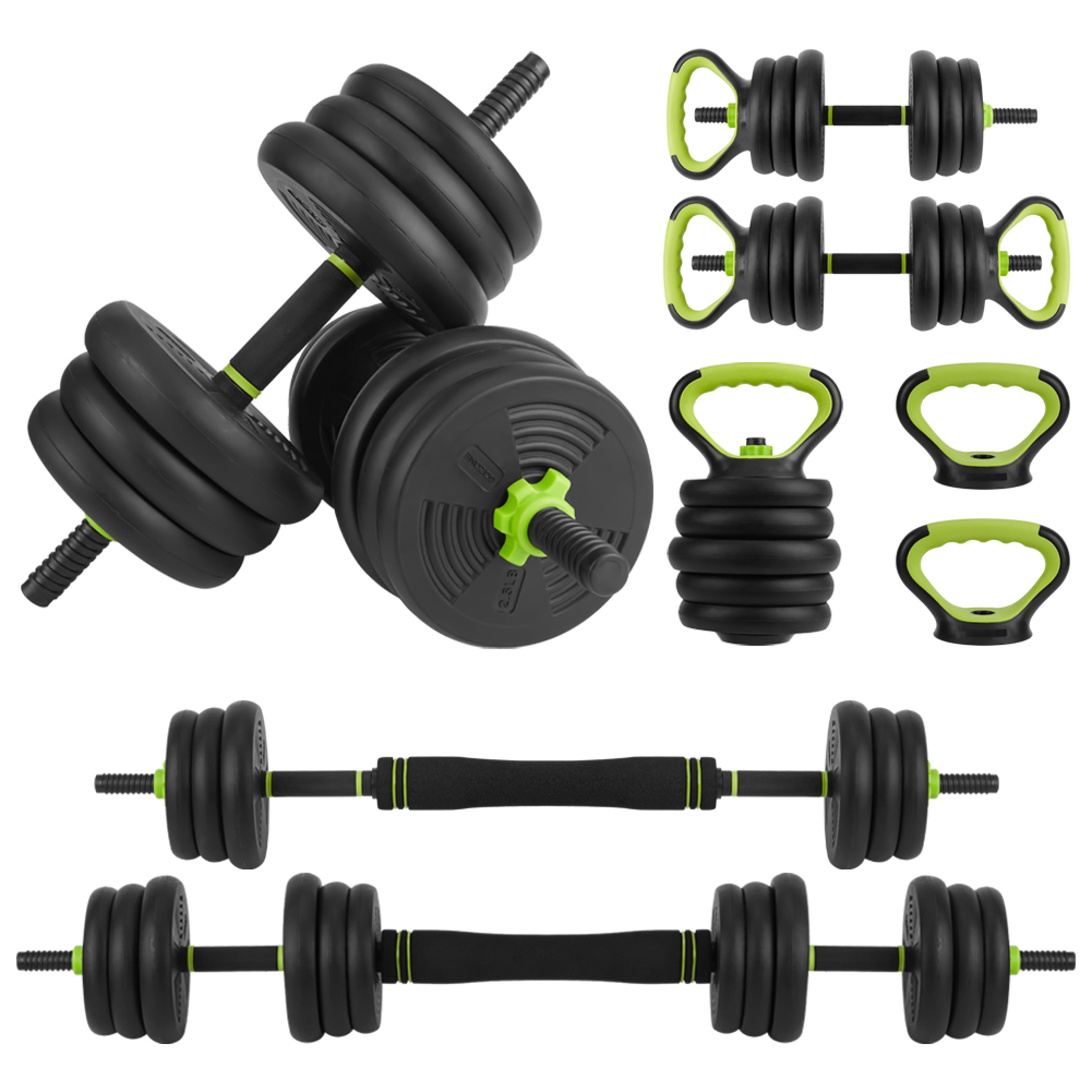 adjustable dumbbell set home gym free weights with barbell connector