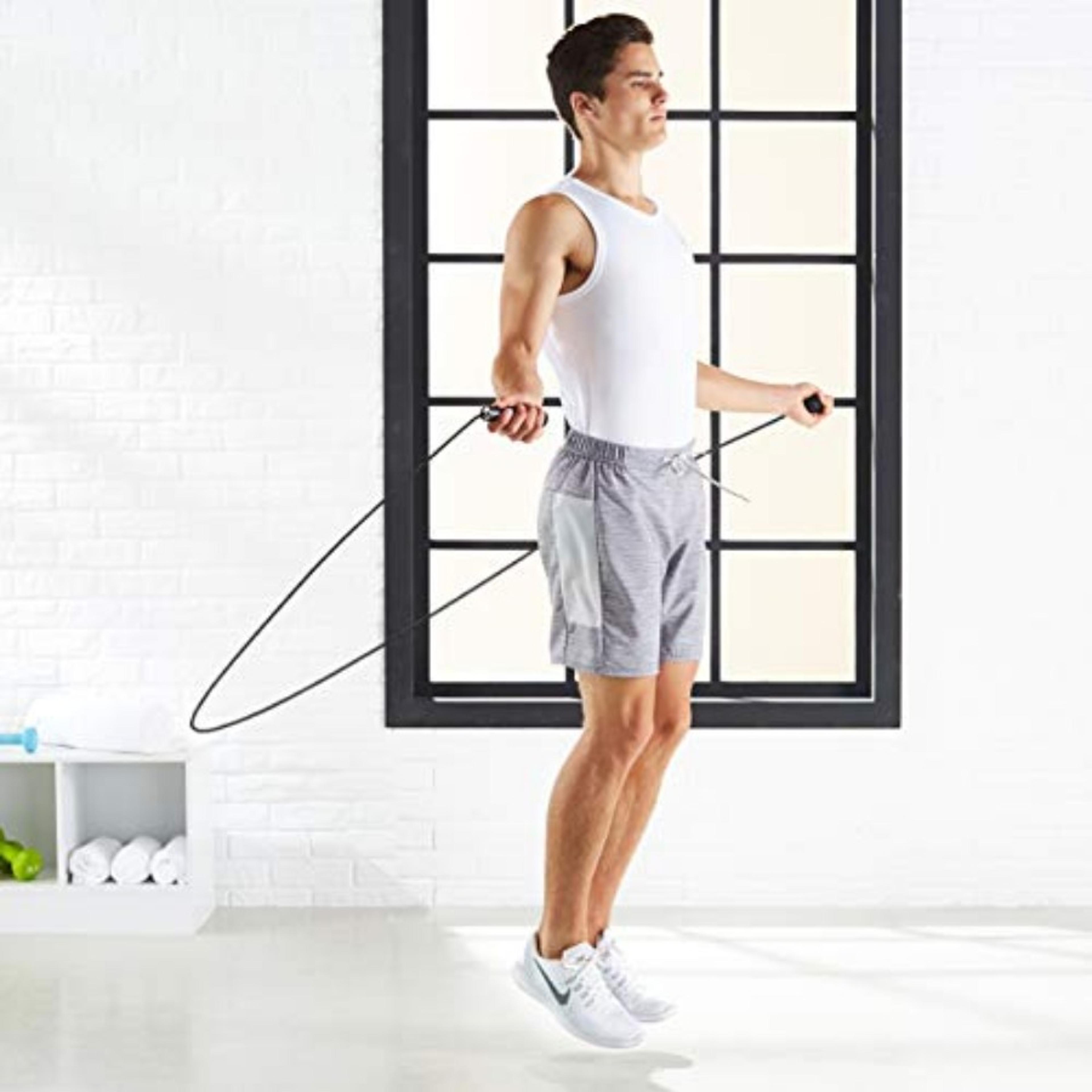 adjustable jump rope for fitness cardio home workouts and speed training