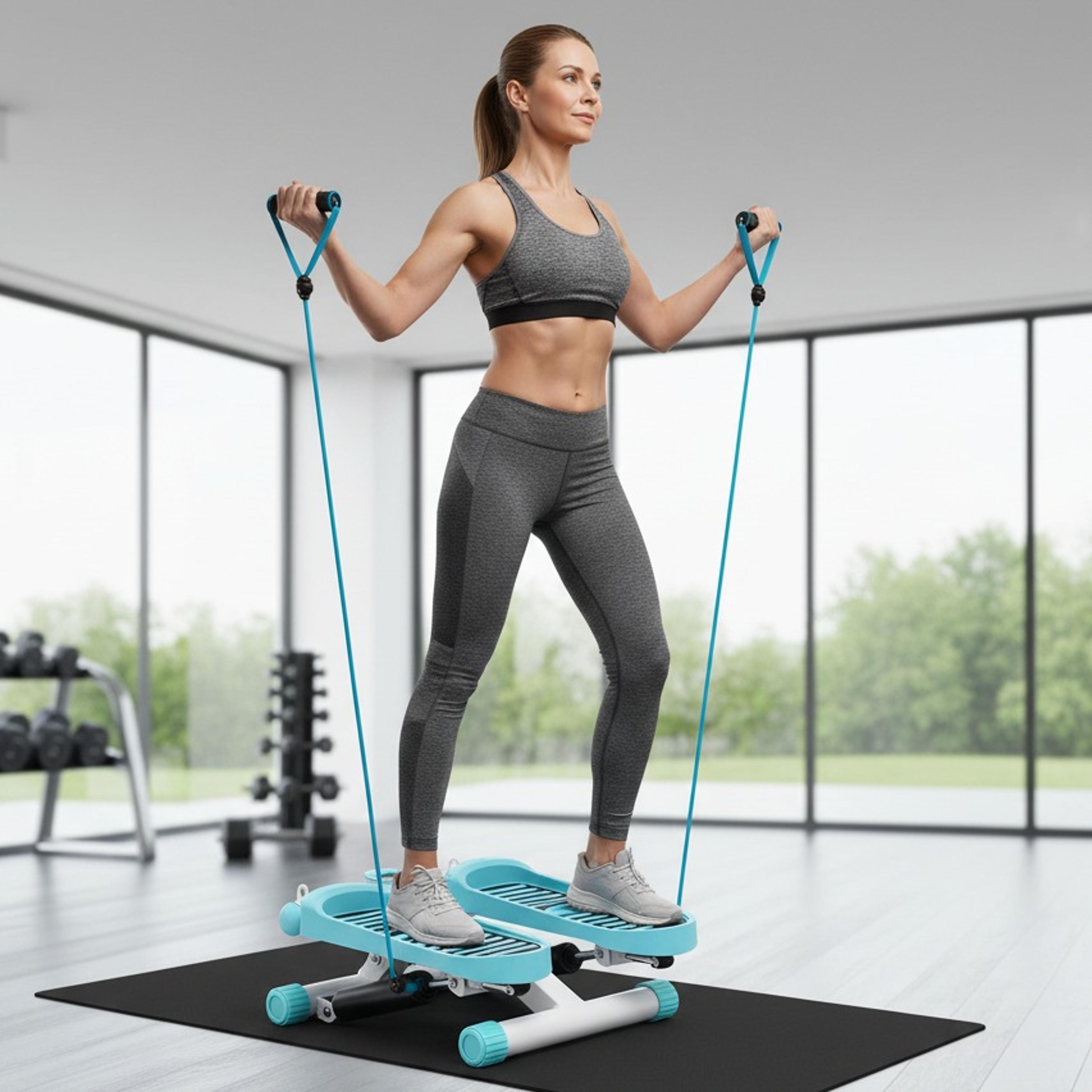 portable mini stepper for exercise with adjustable resistance led monitor