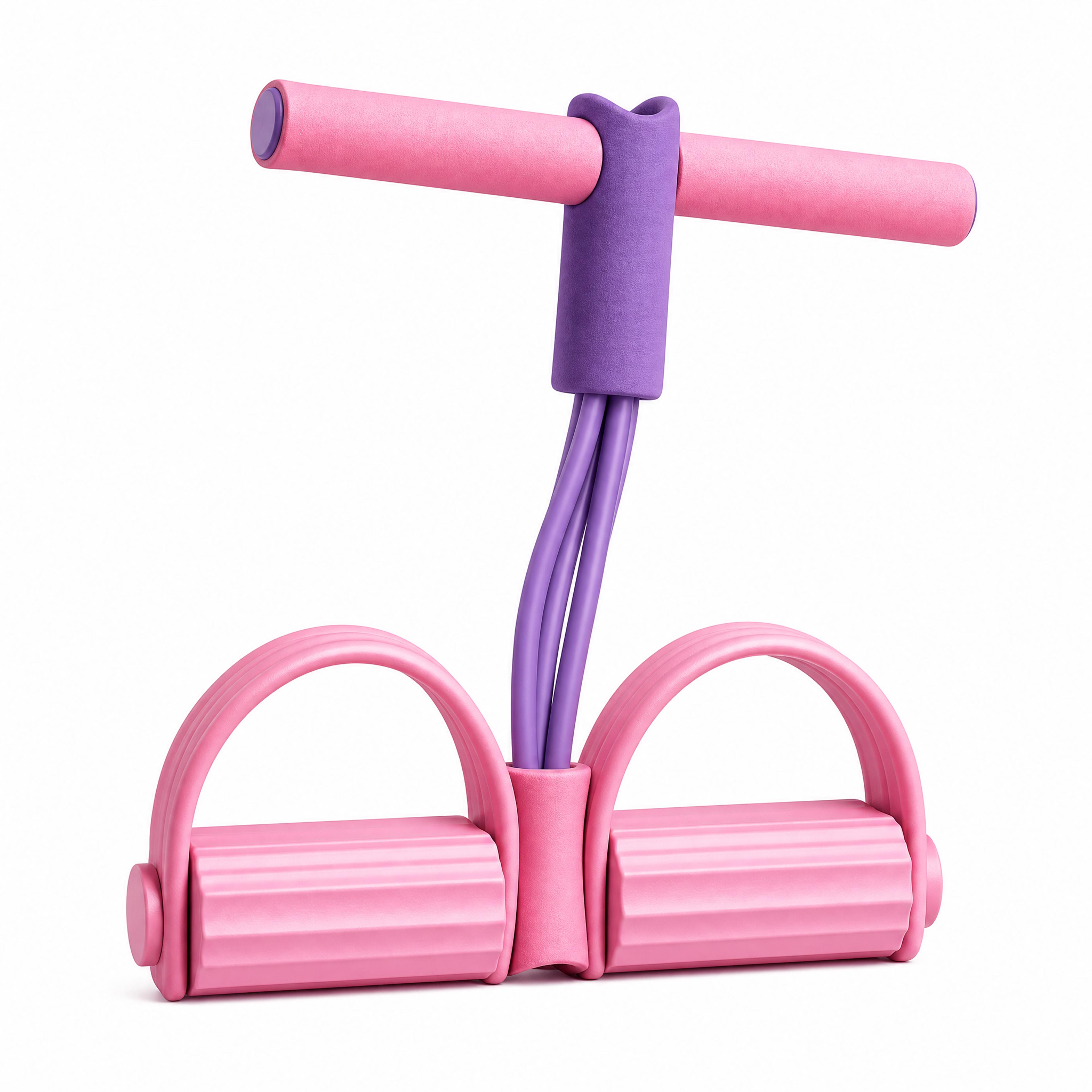 pedal resistance band with handles for full body home workouts