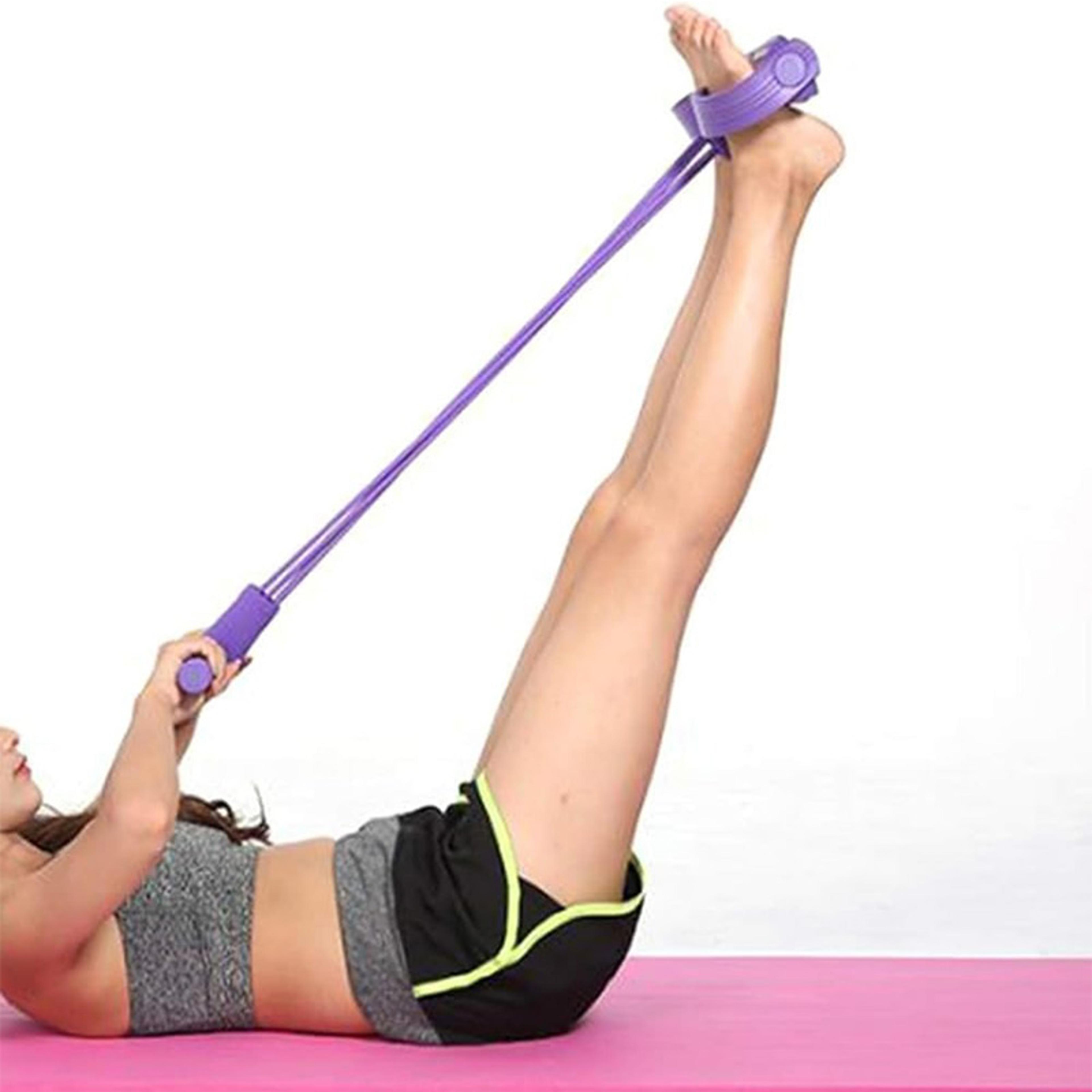 6 tube pedal resistance band full body home workout exerciser