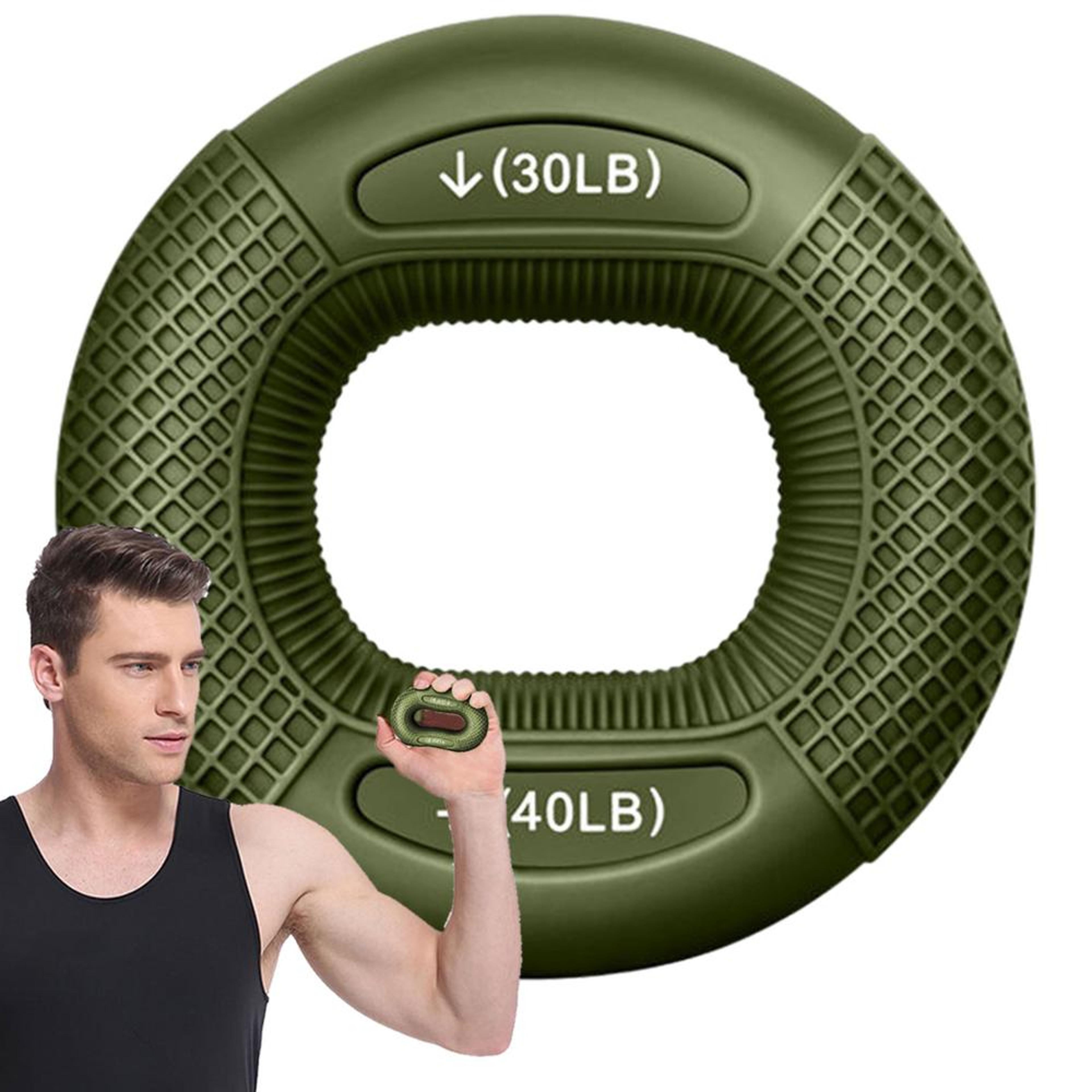 silicone hand grip strengthener and finger exerciser ring for grip and forearm training