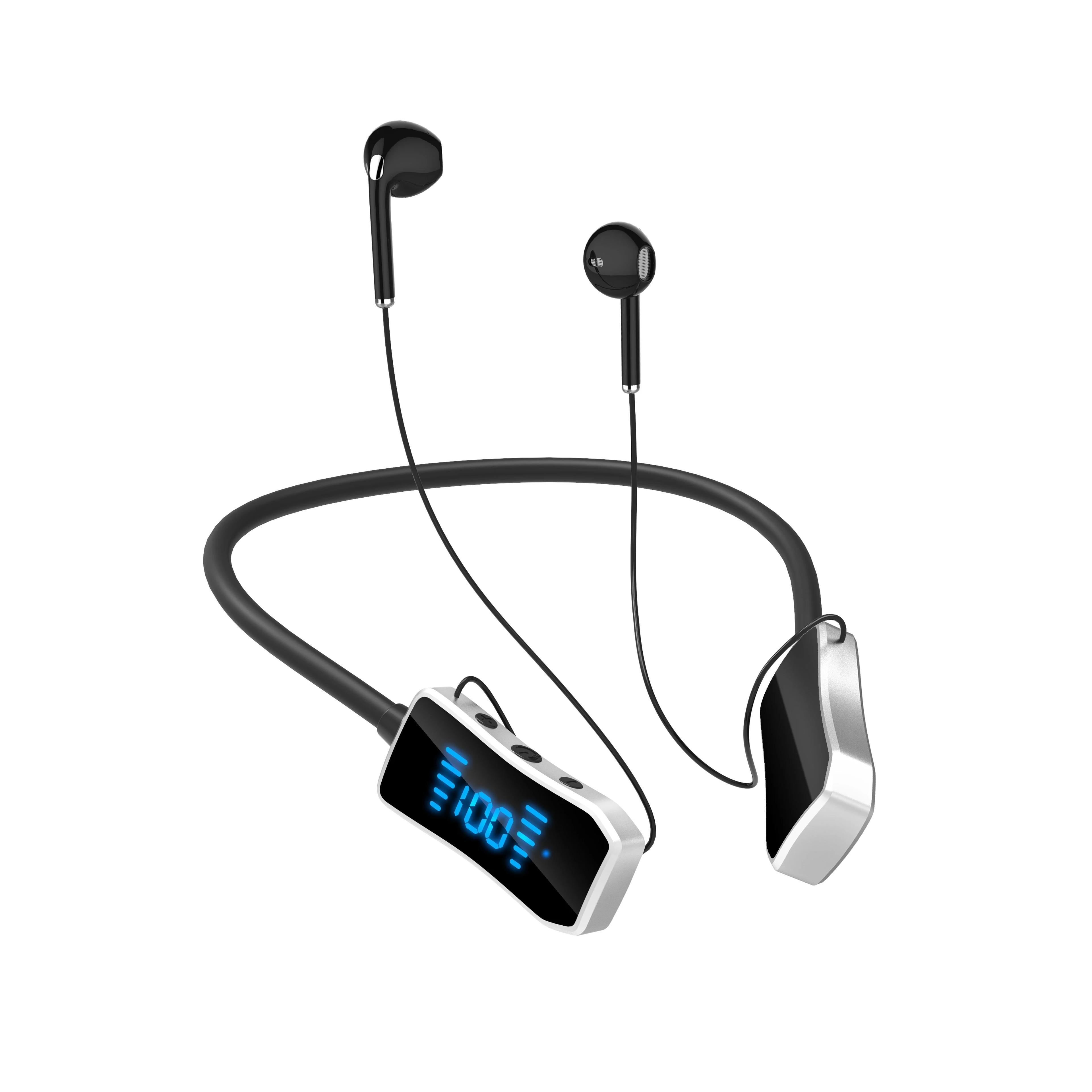 bluetooth neckband headphones magnetic wireless sports earphones with mic