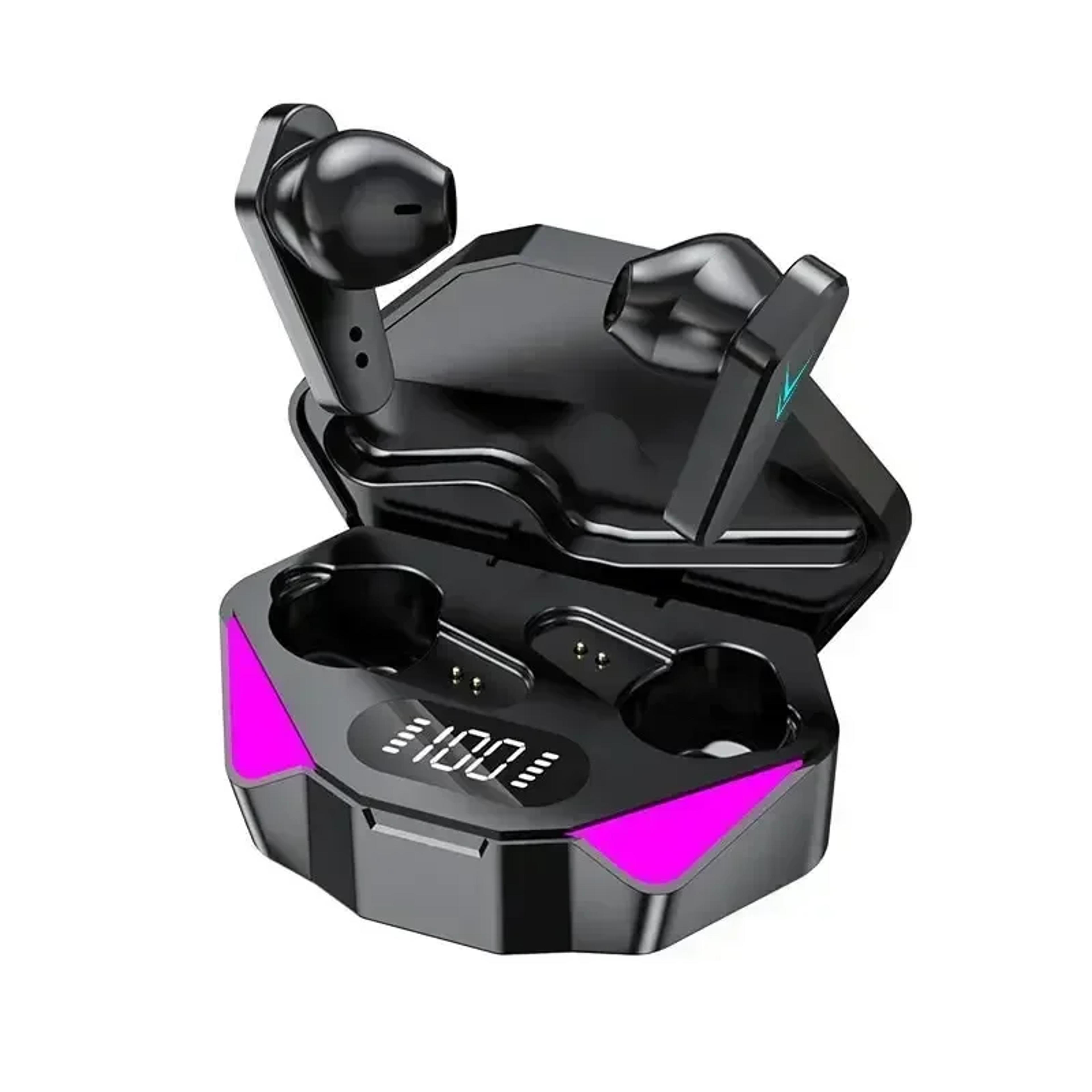 x15 tws wireless bluetooth earbuds with led display low latency gaming audio and mic