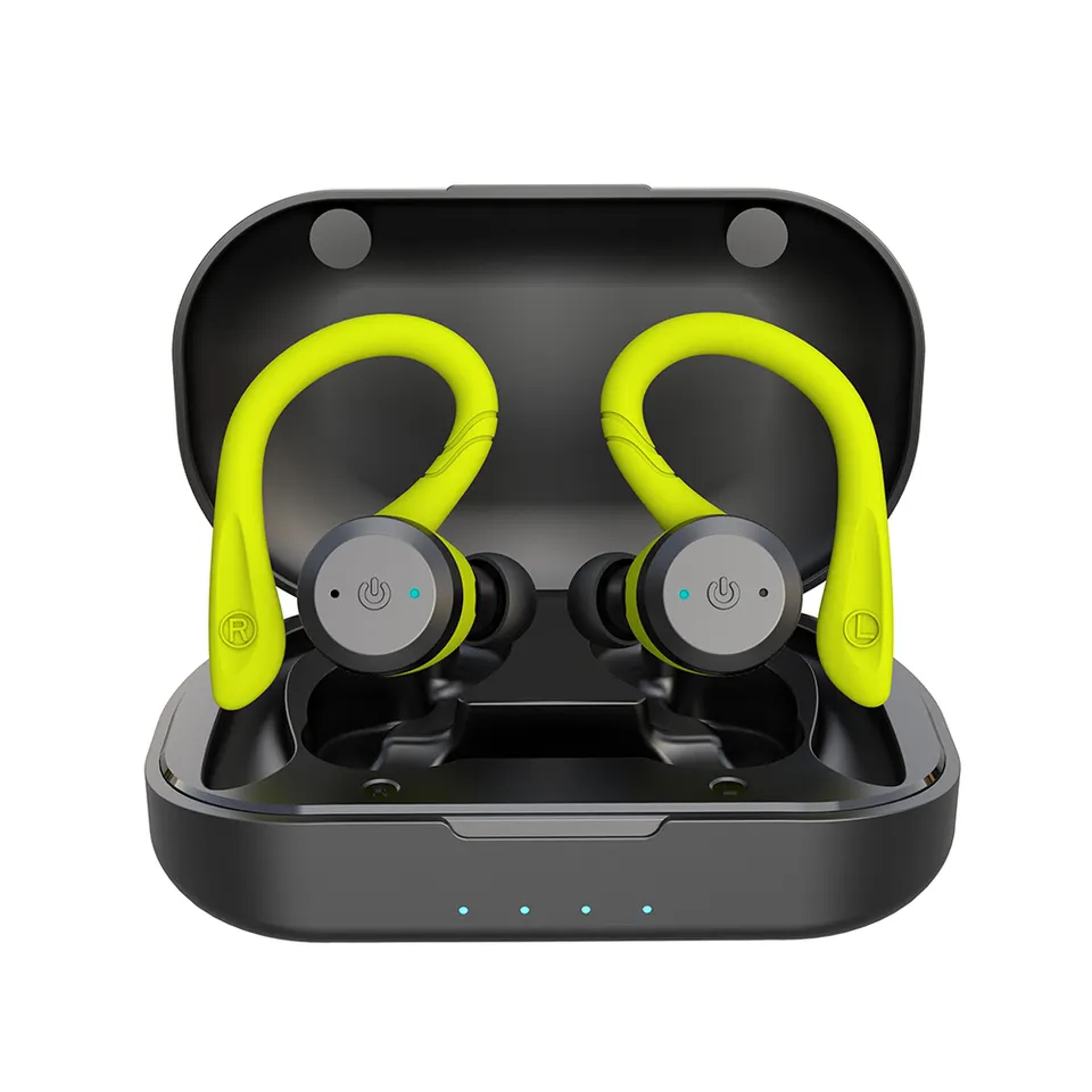 aquafit ipx7 waterproof bluetooth sports earbuds with mic and dual wear fit