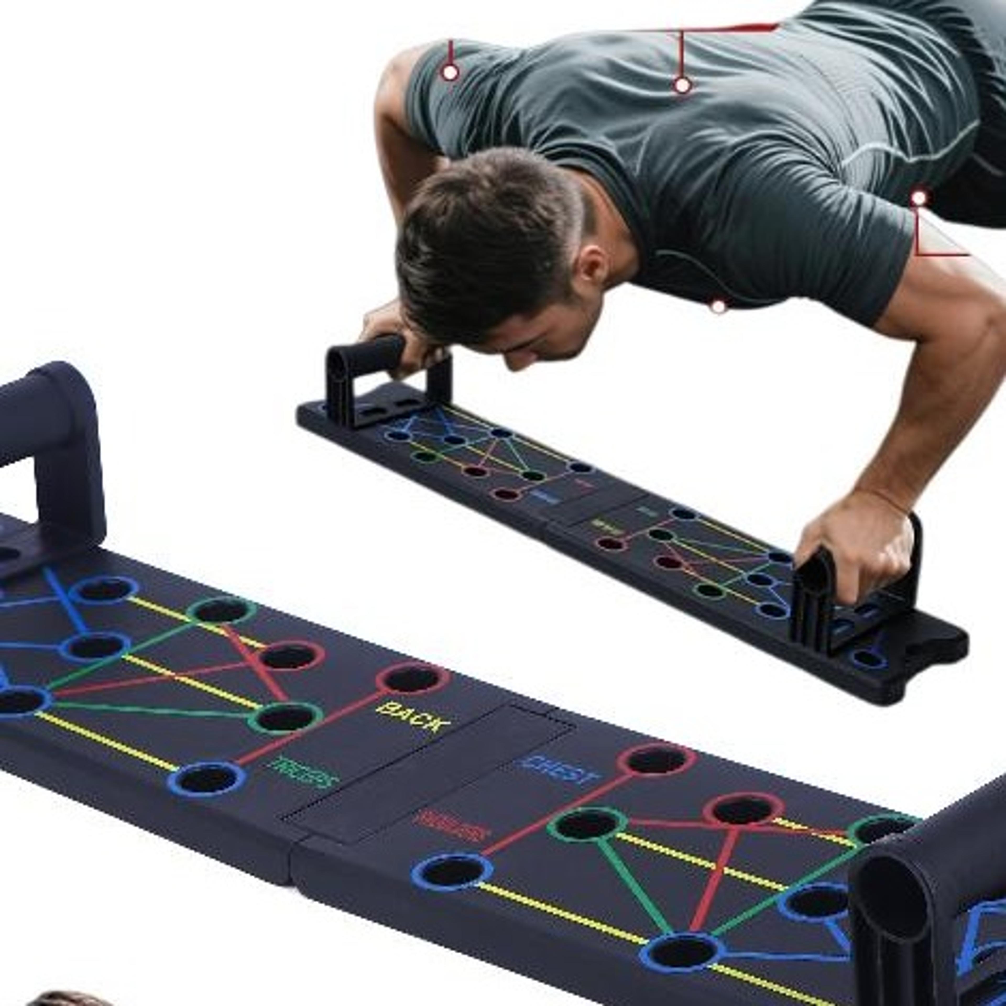 24 hole push up board multifunctional home gym equipment for upper body strength training