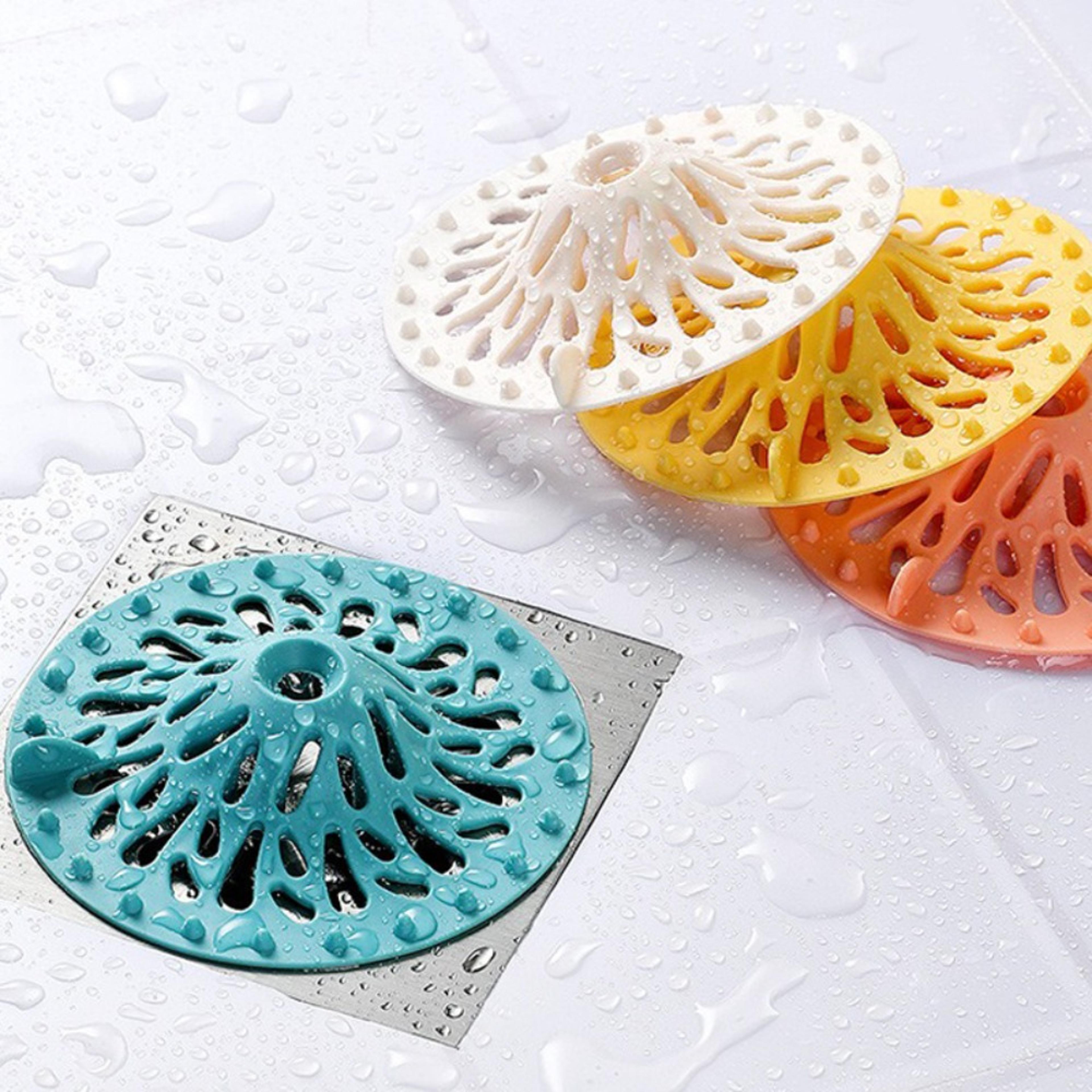 anti clog shower drain hair catcher and sink strainer for bathroom kitchen and bathtub