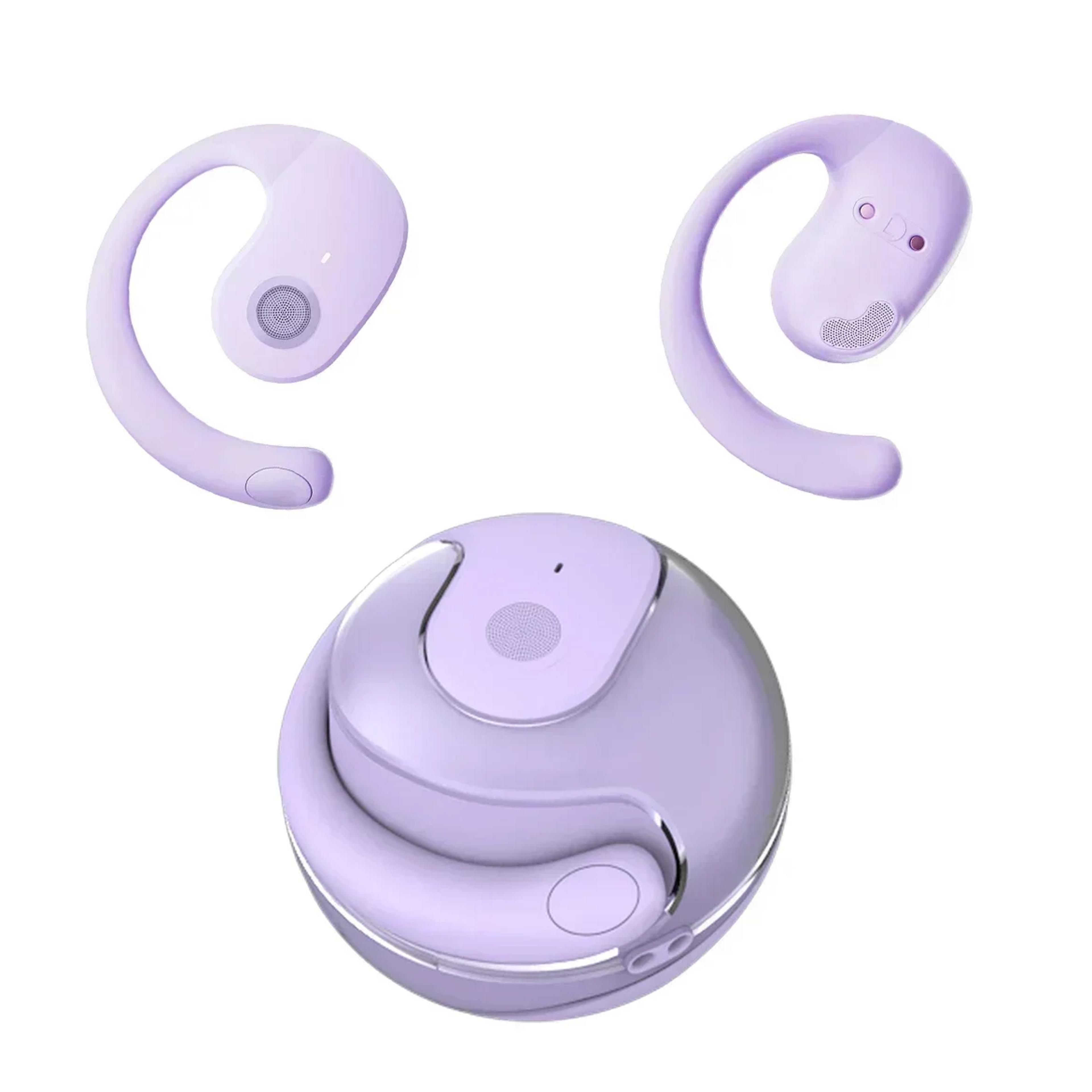 bluetooth 5.3 ear hook wireless earbuds with mic for business calls and hifi music
