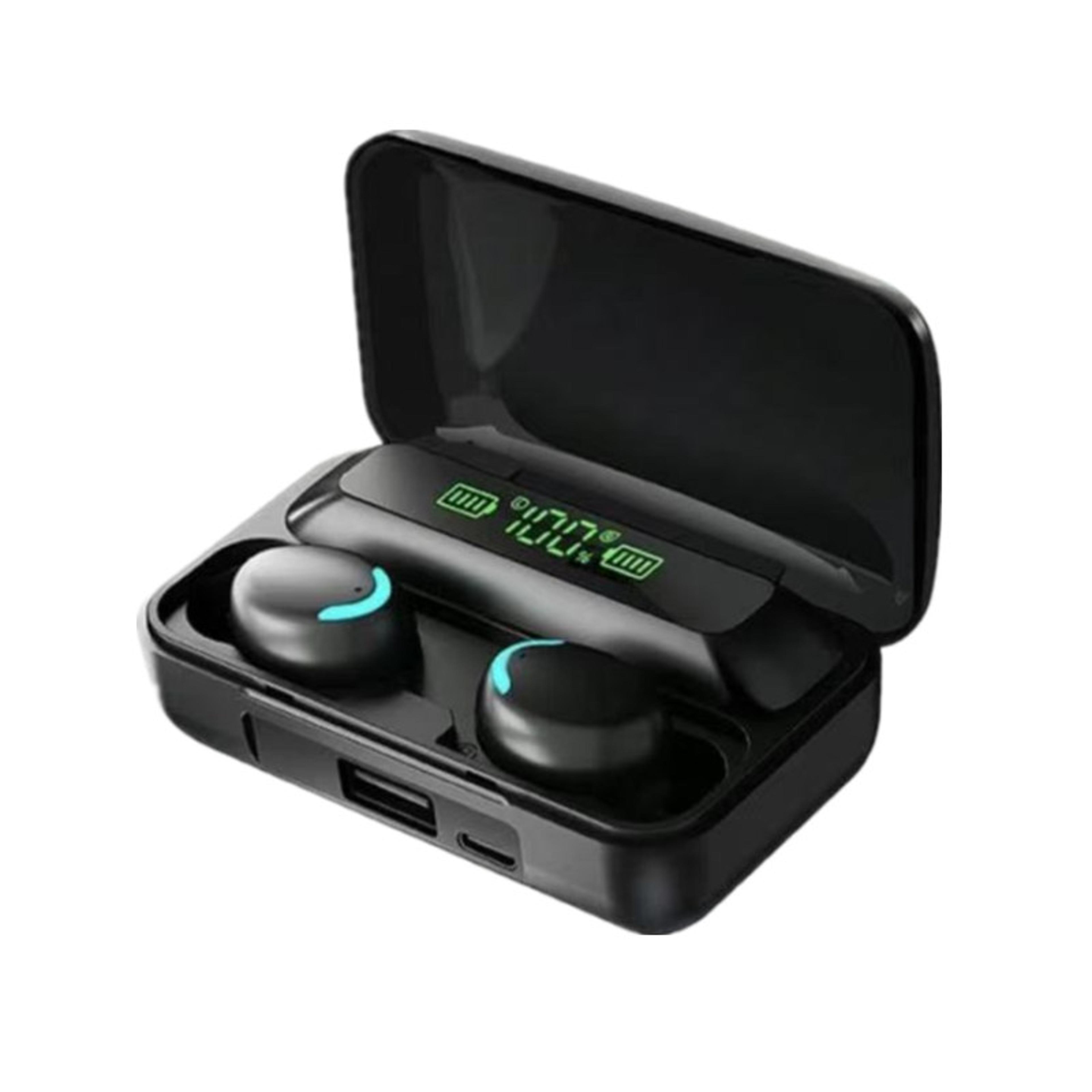 tws wireless earbuds with noise cancelling mic and led display