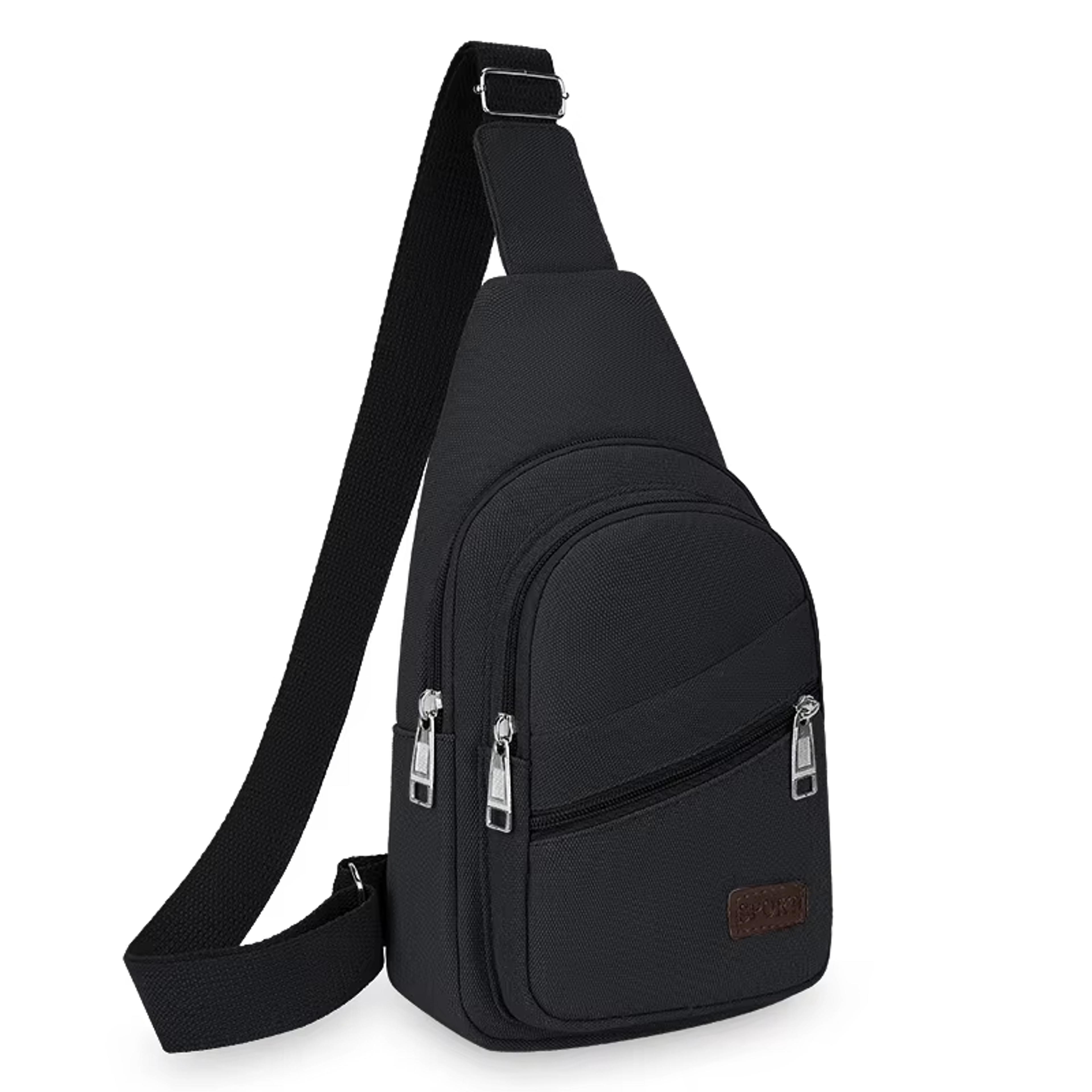 retro canvas chest bag for men waterproof multi pocket crossbody travel sling bag