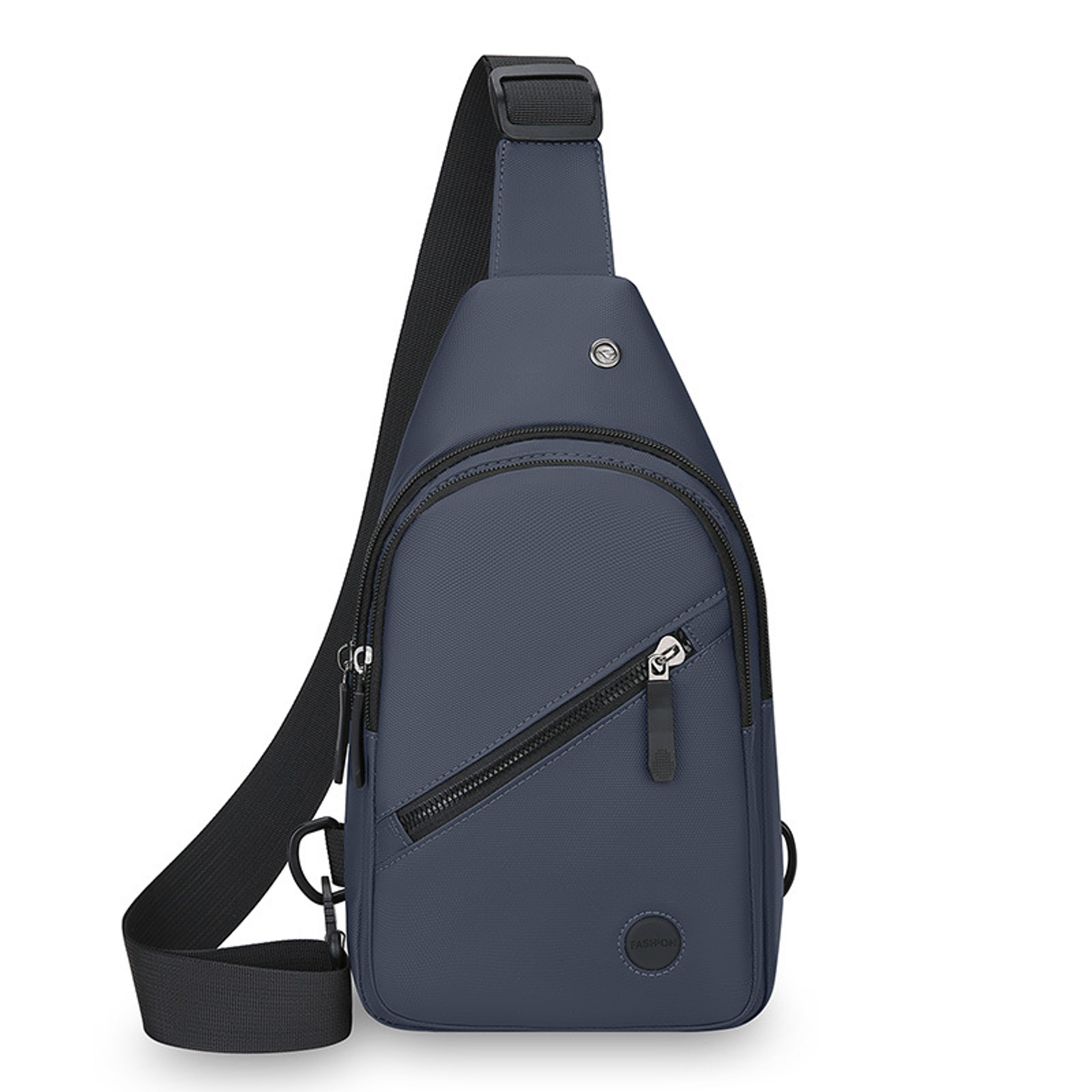 mens waterproof crossbody bag lightweight nylon chest sling for travel and outdoor sports