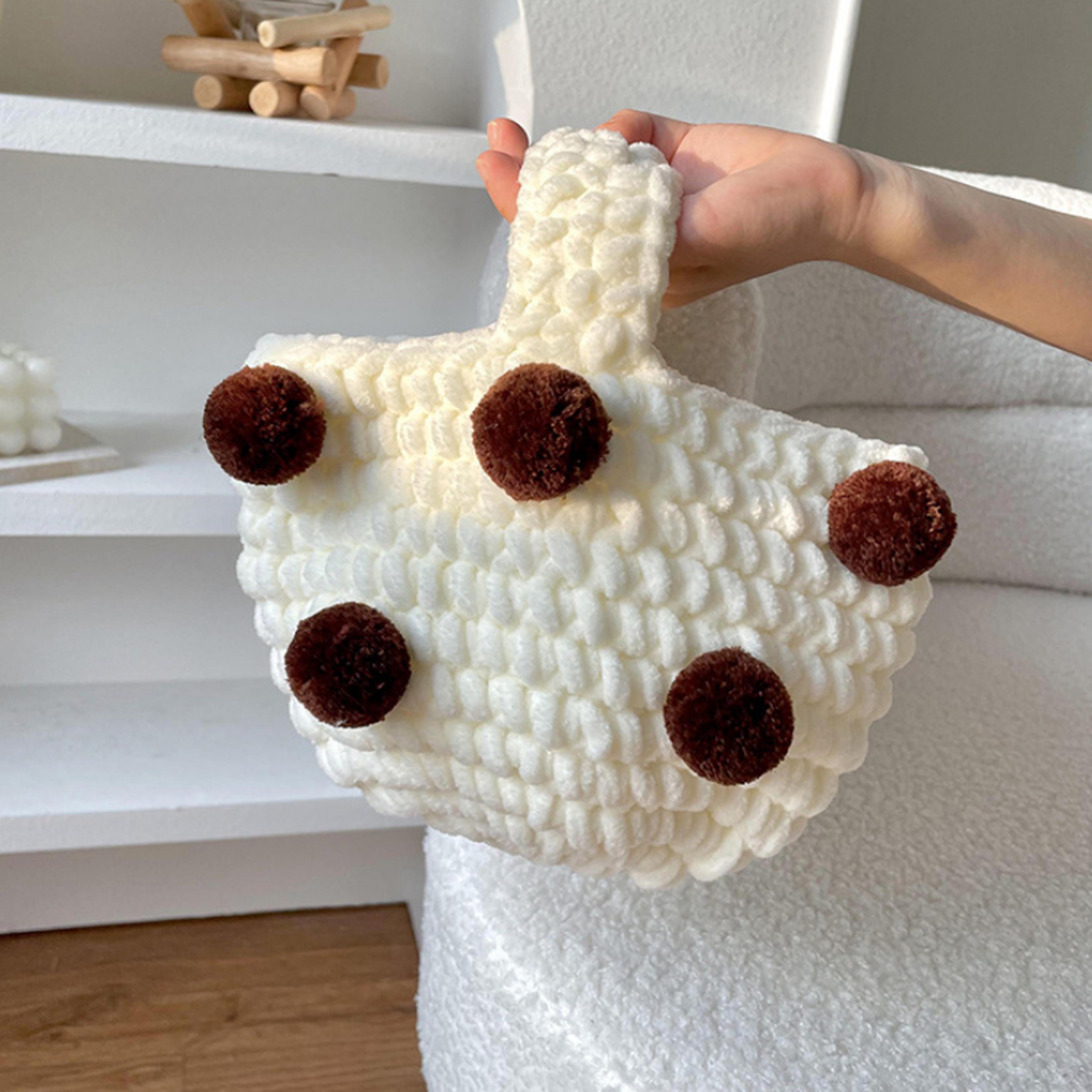 soft crochet kids handbag cute knitted mini purse for girls