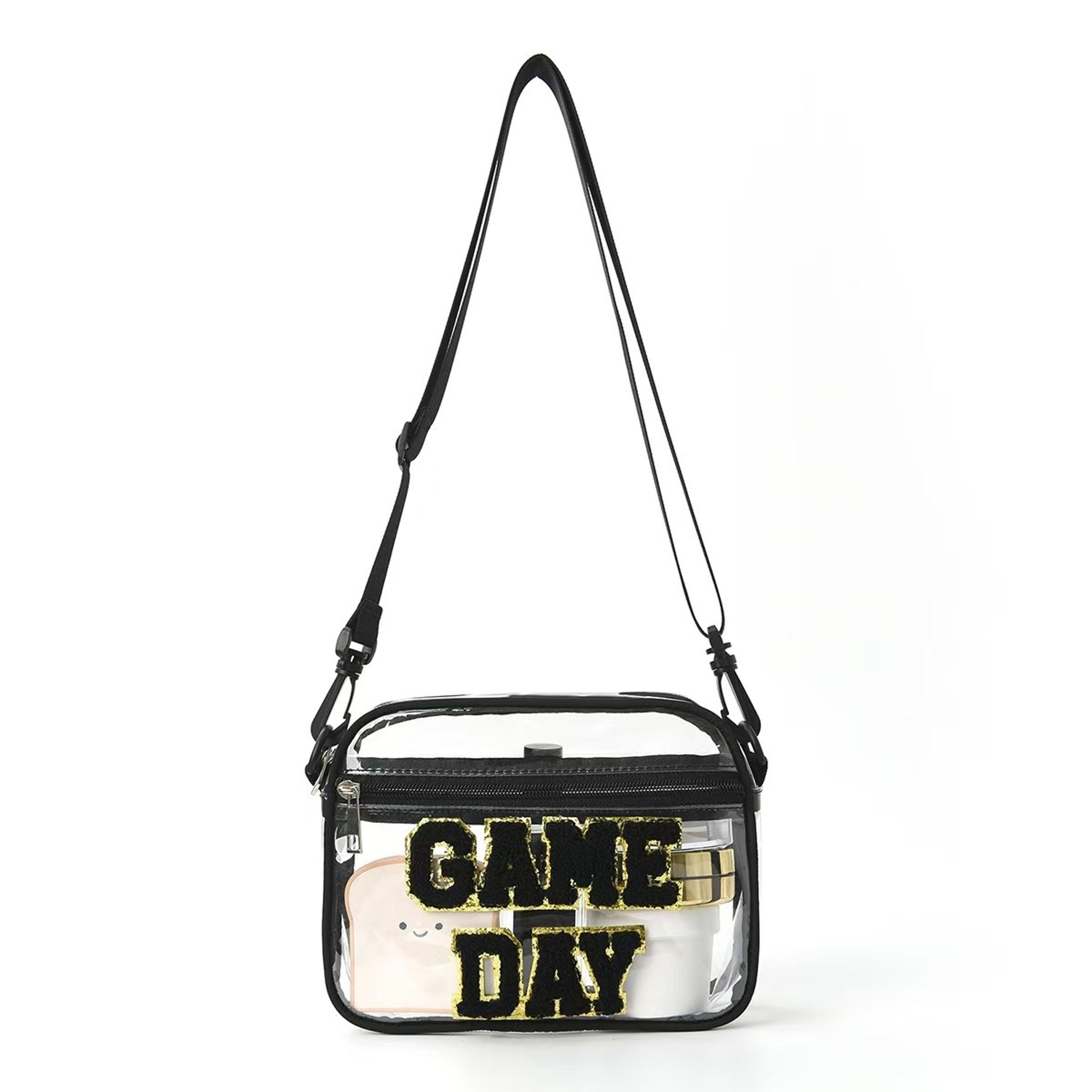 embroidered transparent pvc shoulder bag waterproof travel cosmetic organizer