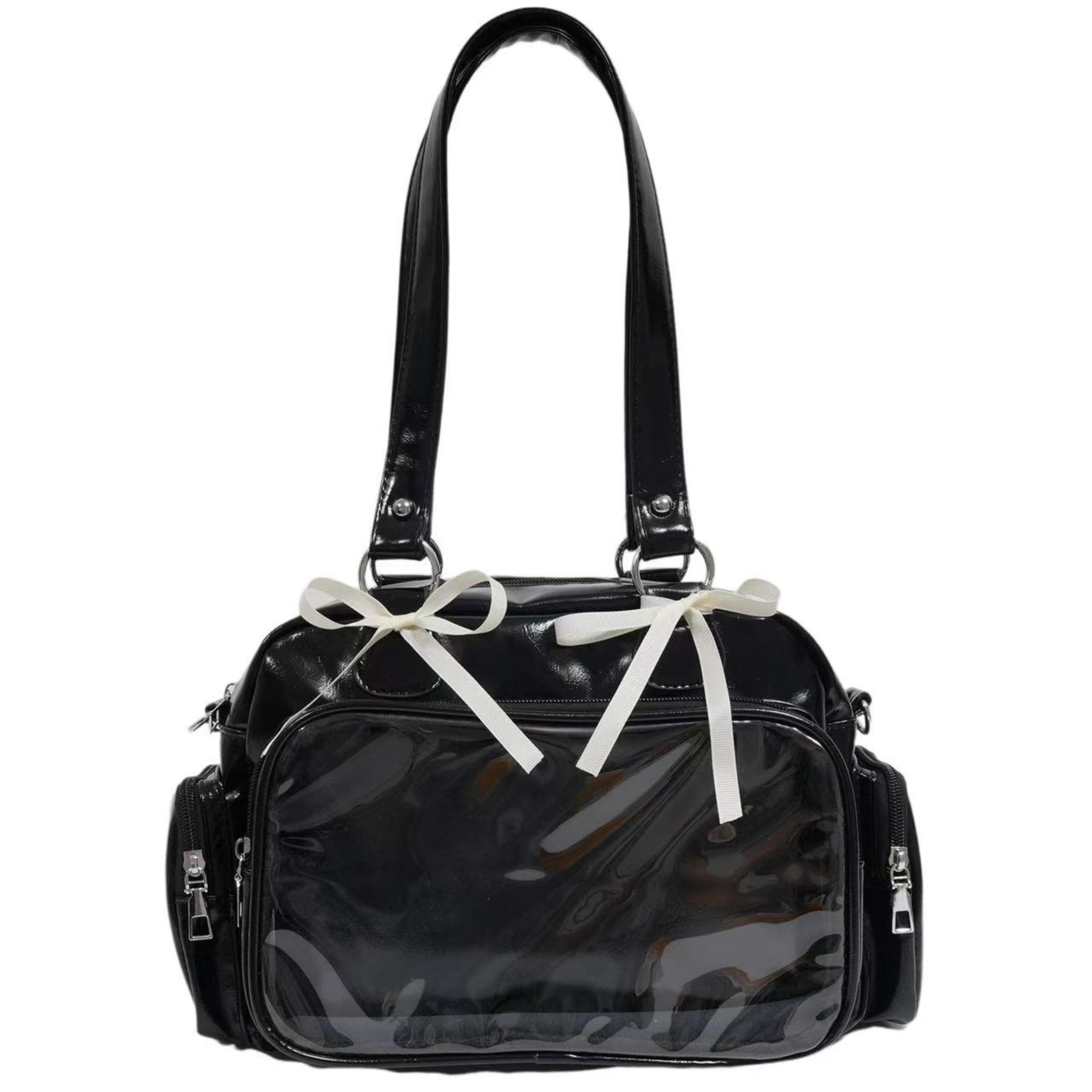 cute bow bowling bag for women versatile crossbody shoulder handbag