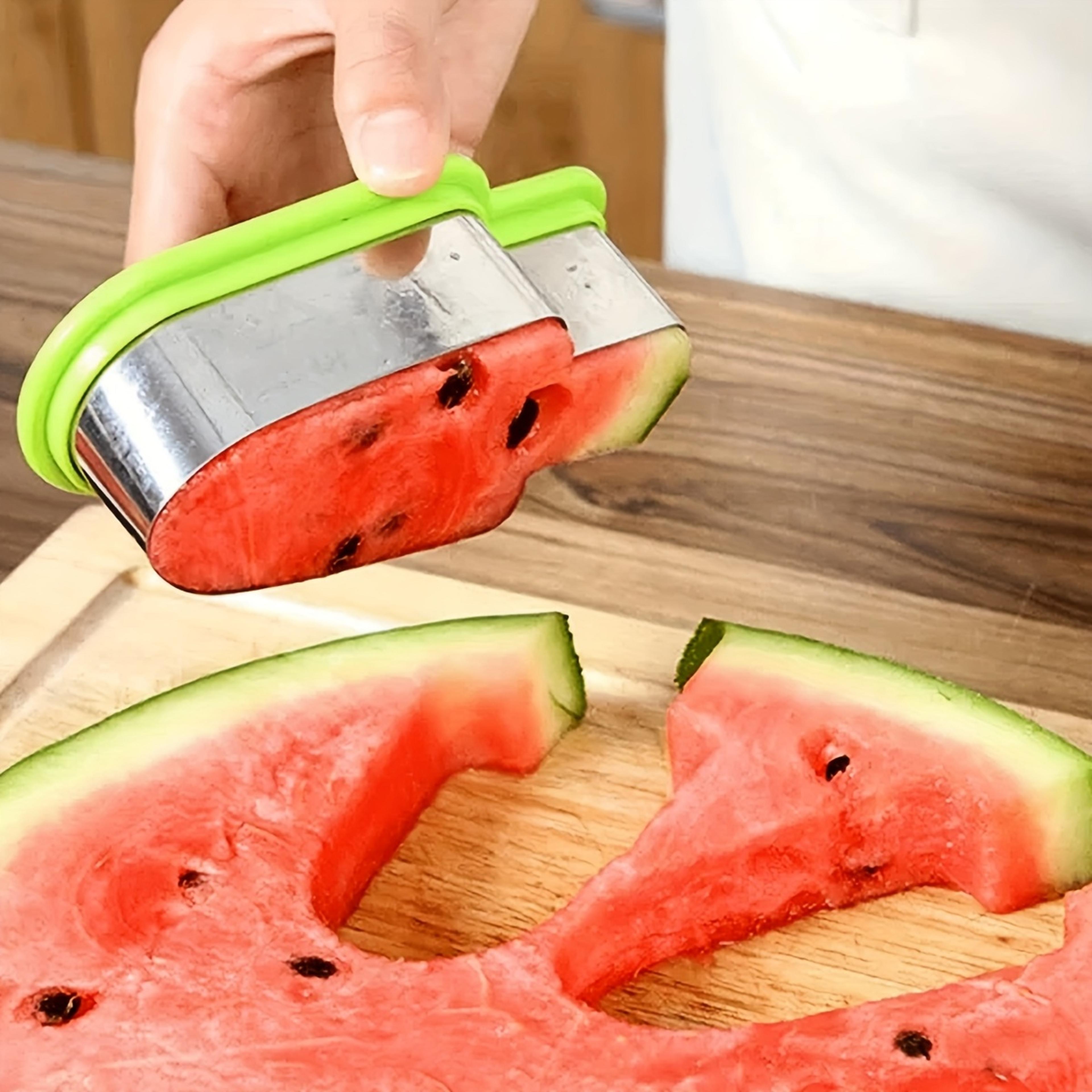 stainless steel watermelon popsicle cutter and fruit slicer for fun summer snacks