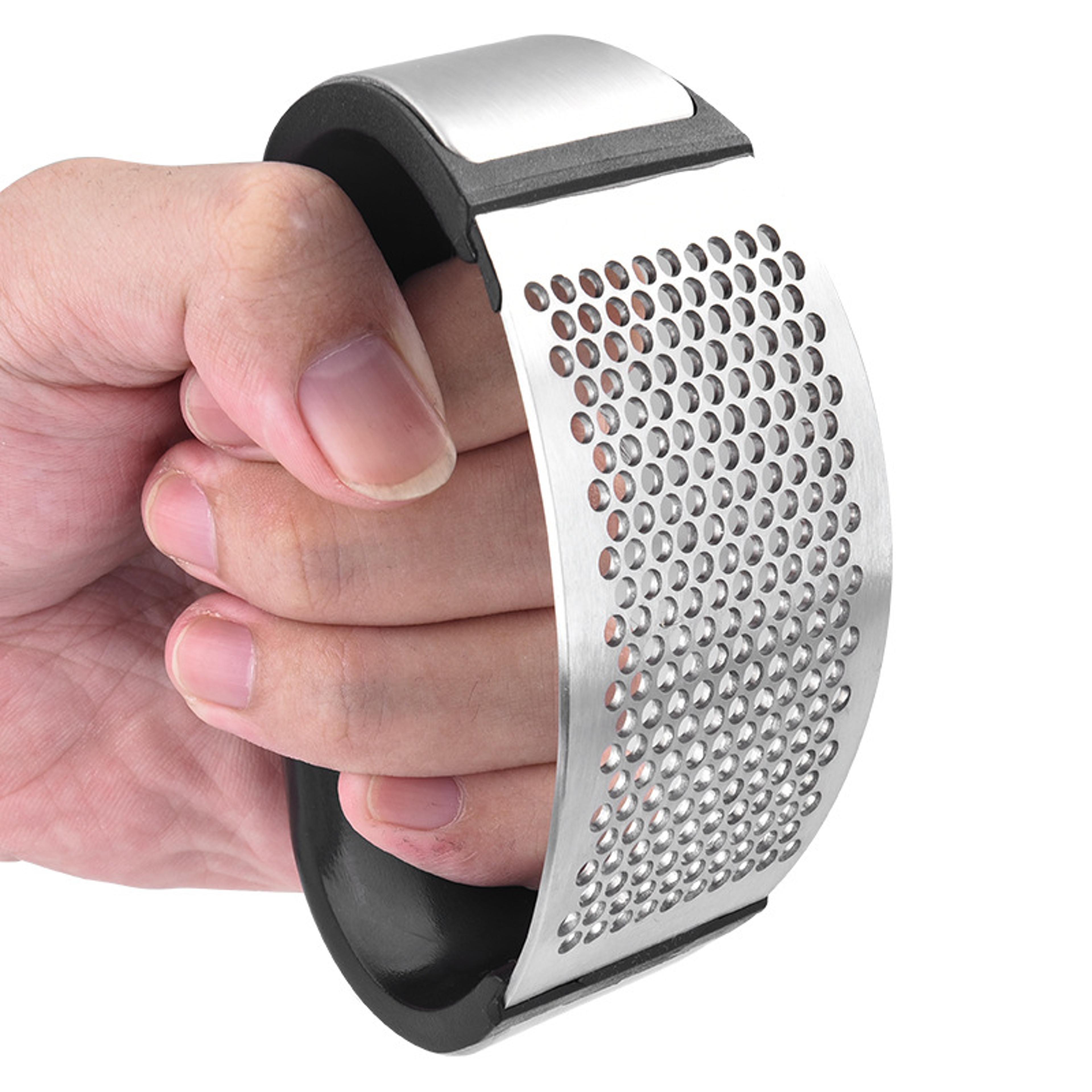 easypress manual garlic press and garlic crusher with peeler and grater