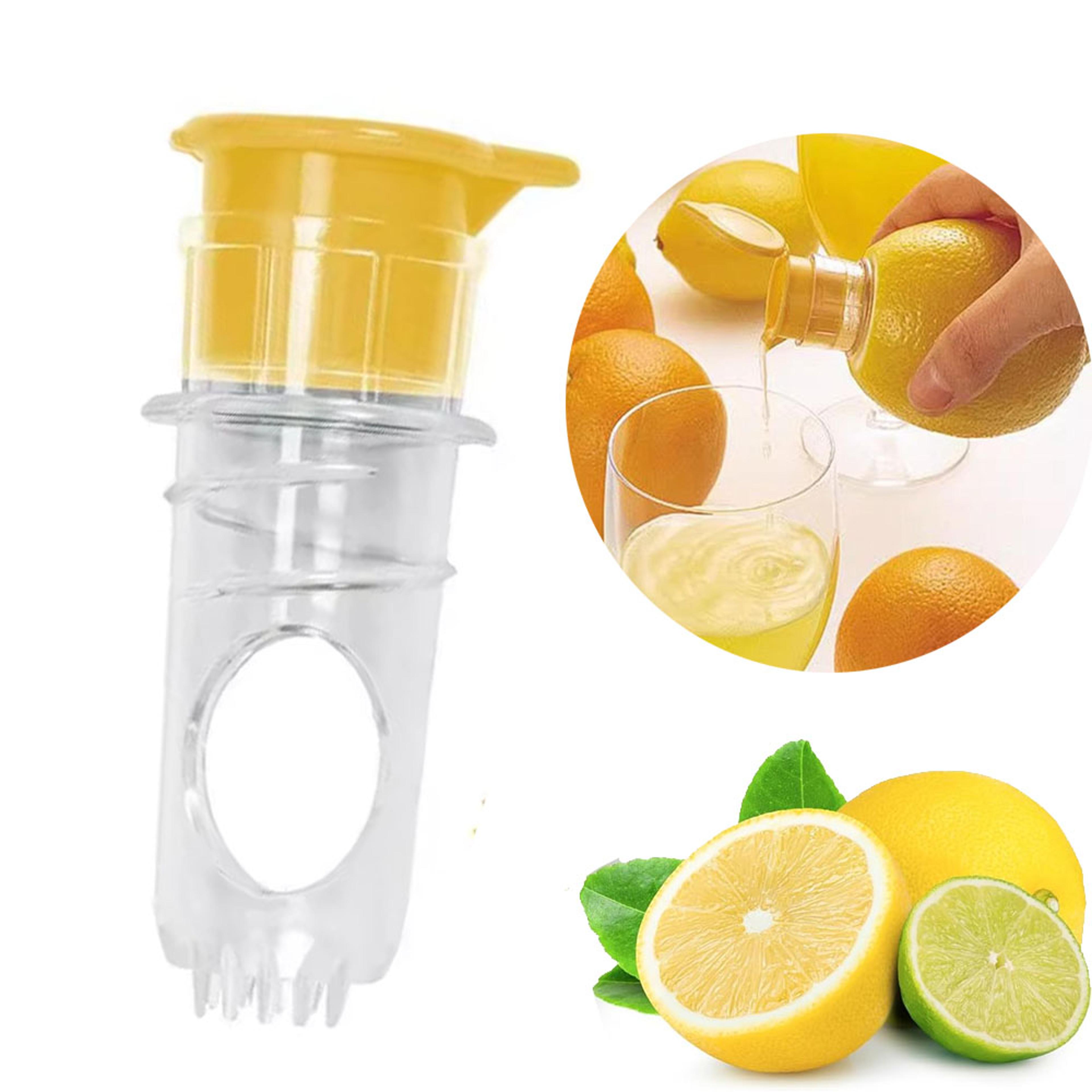 portable manual citrus juicer with built in filter lemon and orange squeezer
