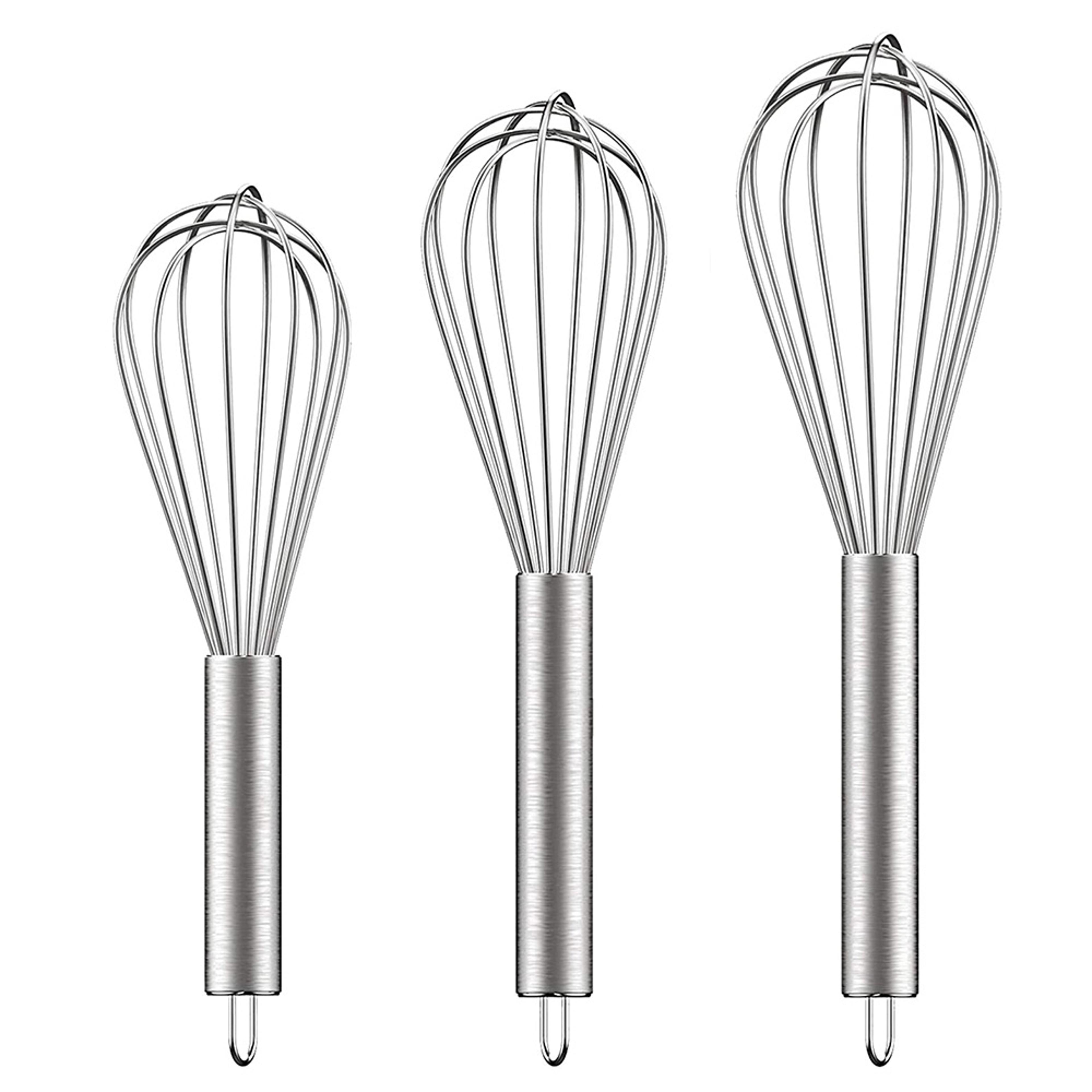 stainless steel whisk set balloon whisks for cooking and baking