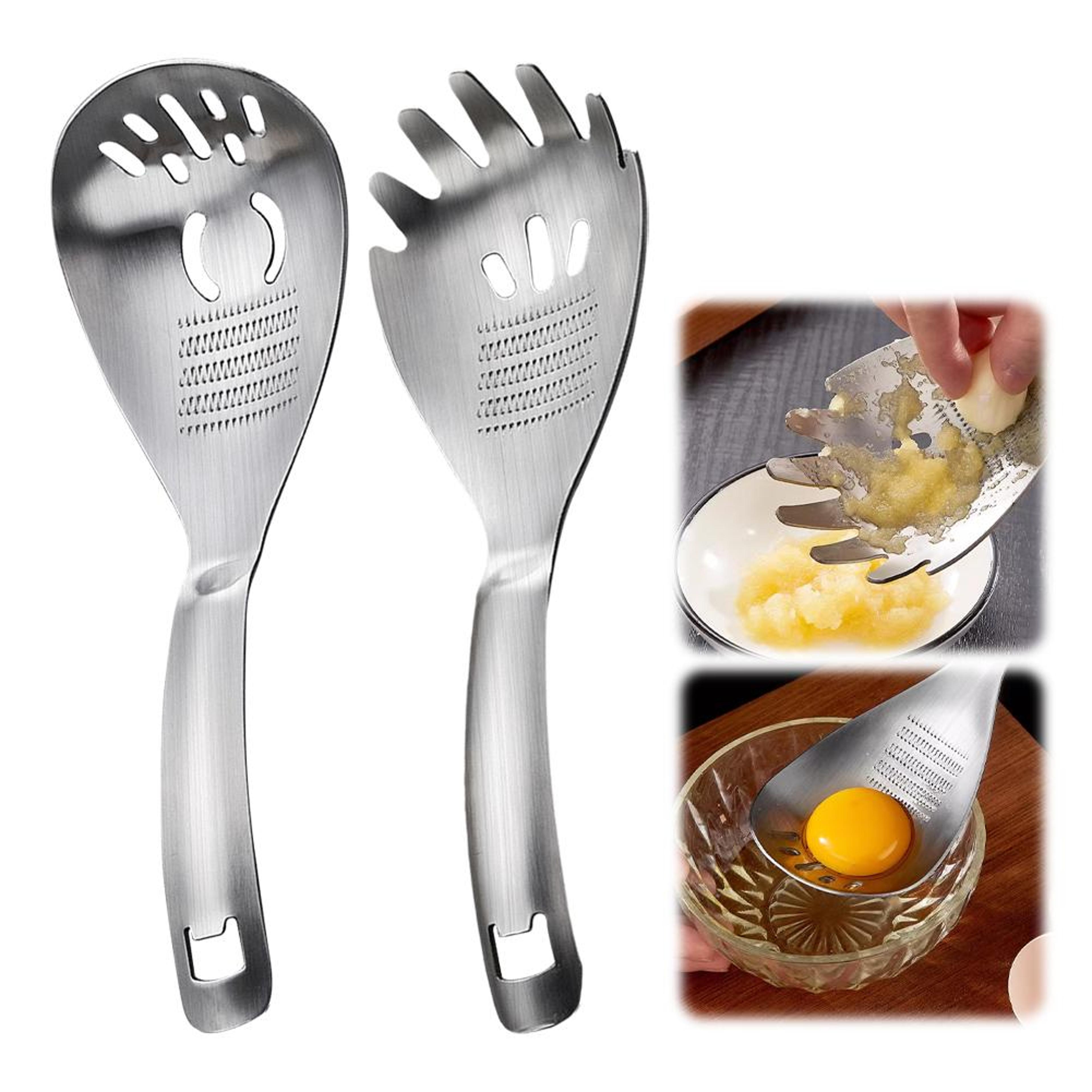 stainless steel ginger grater spoon garlic grinder and egg separator