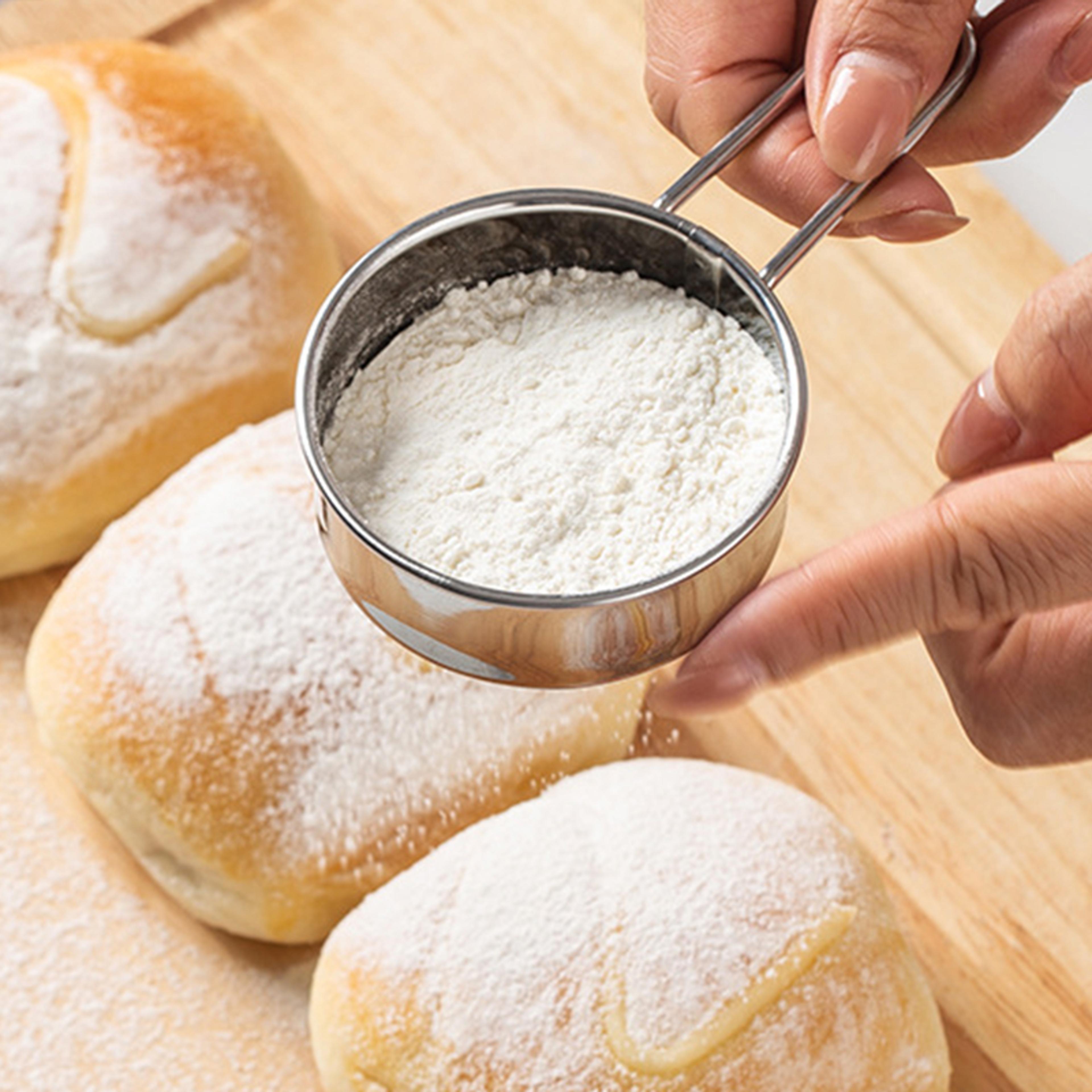 mini stainless steel flour sifter fine mesh powdered sugar sifter for baking and coffee