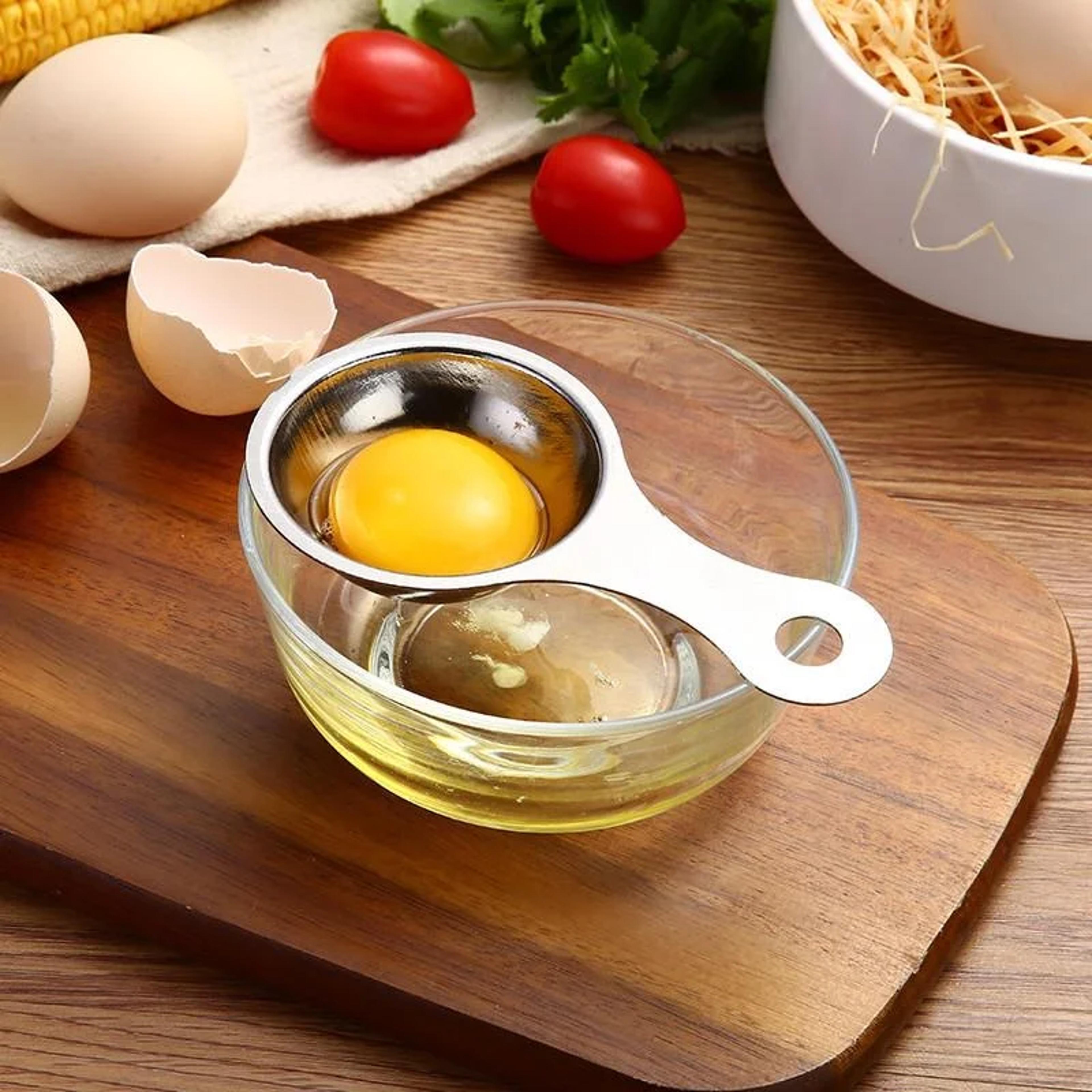 stainless steel egg separator for quick yolk and white separation
