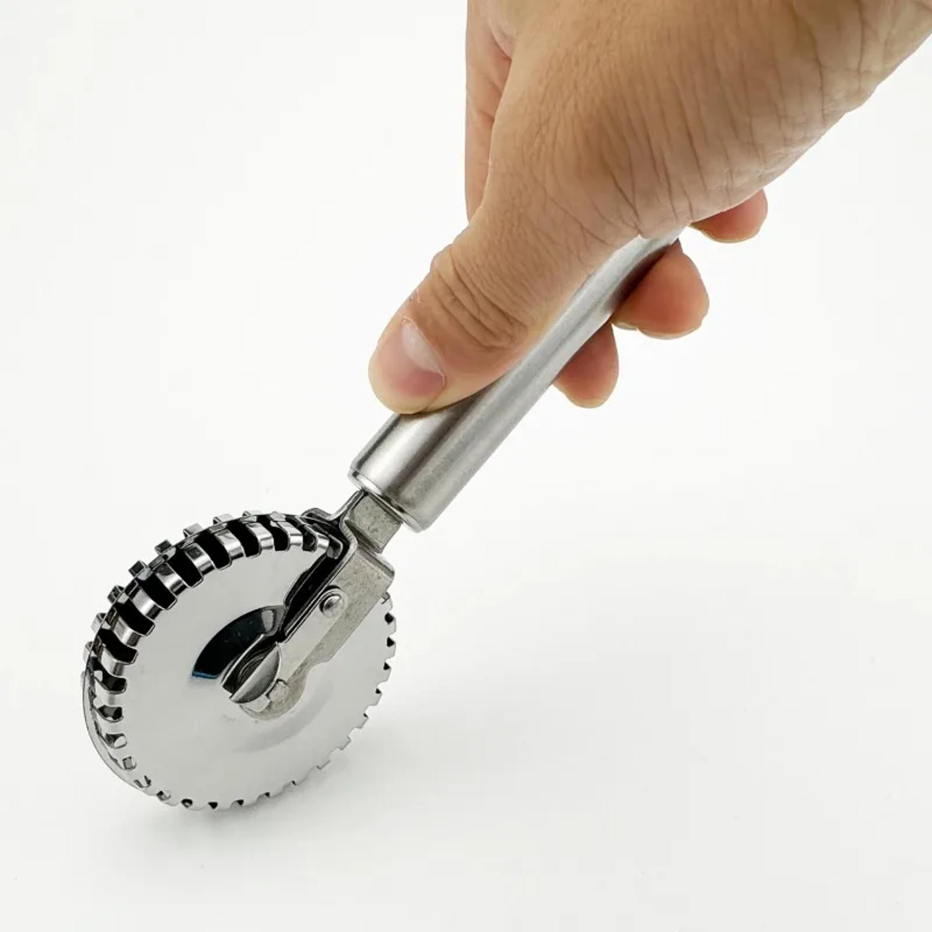stainless steel pastry wheel cutter and dumpling edge sealer double sided dough crimper