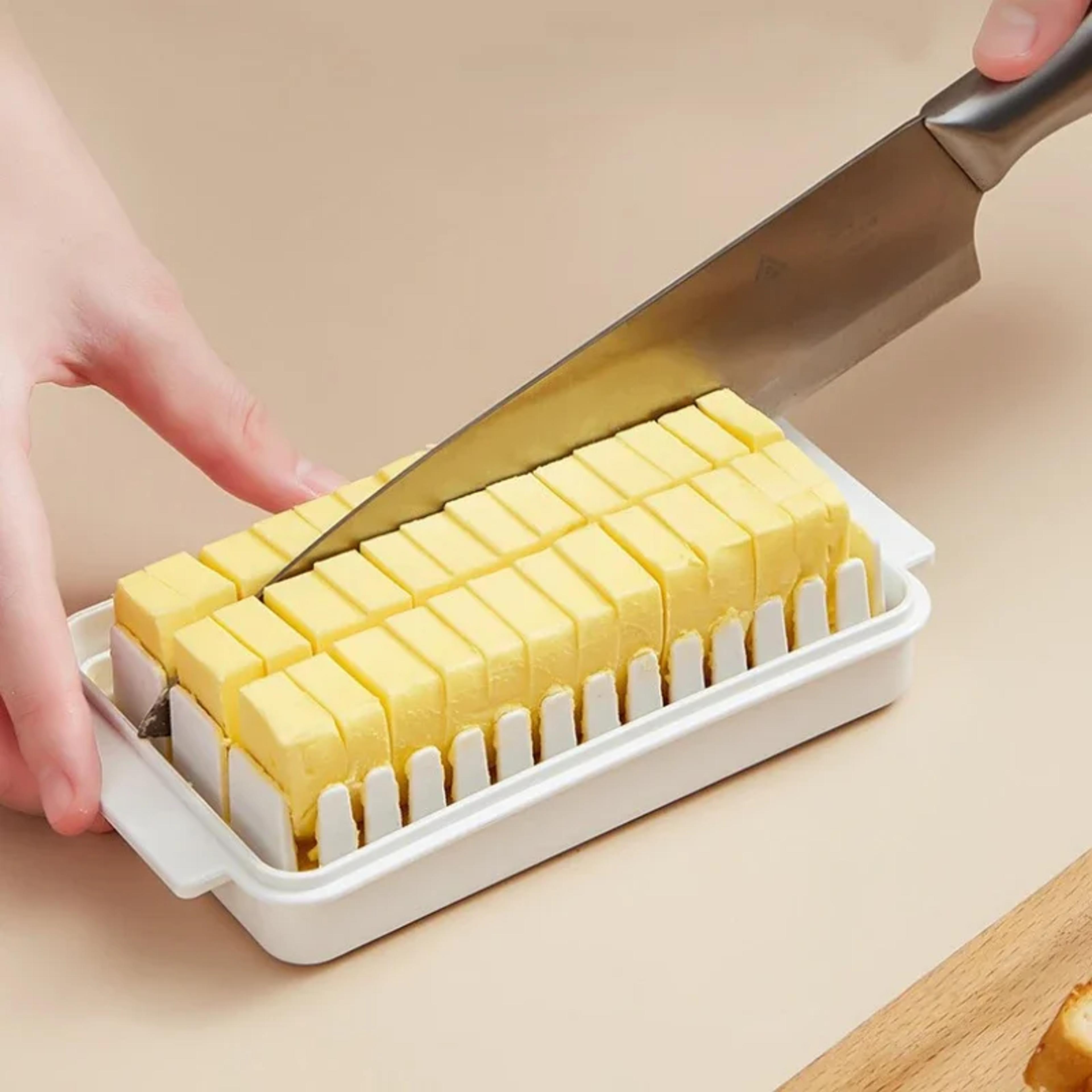 freshslice butter cutter storage box with lid and handles